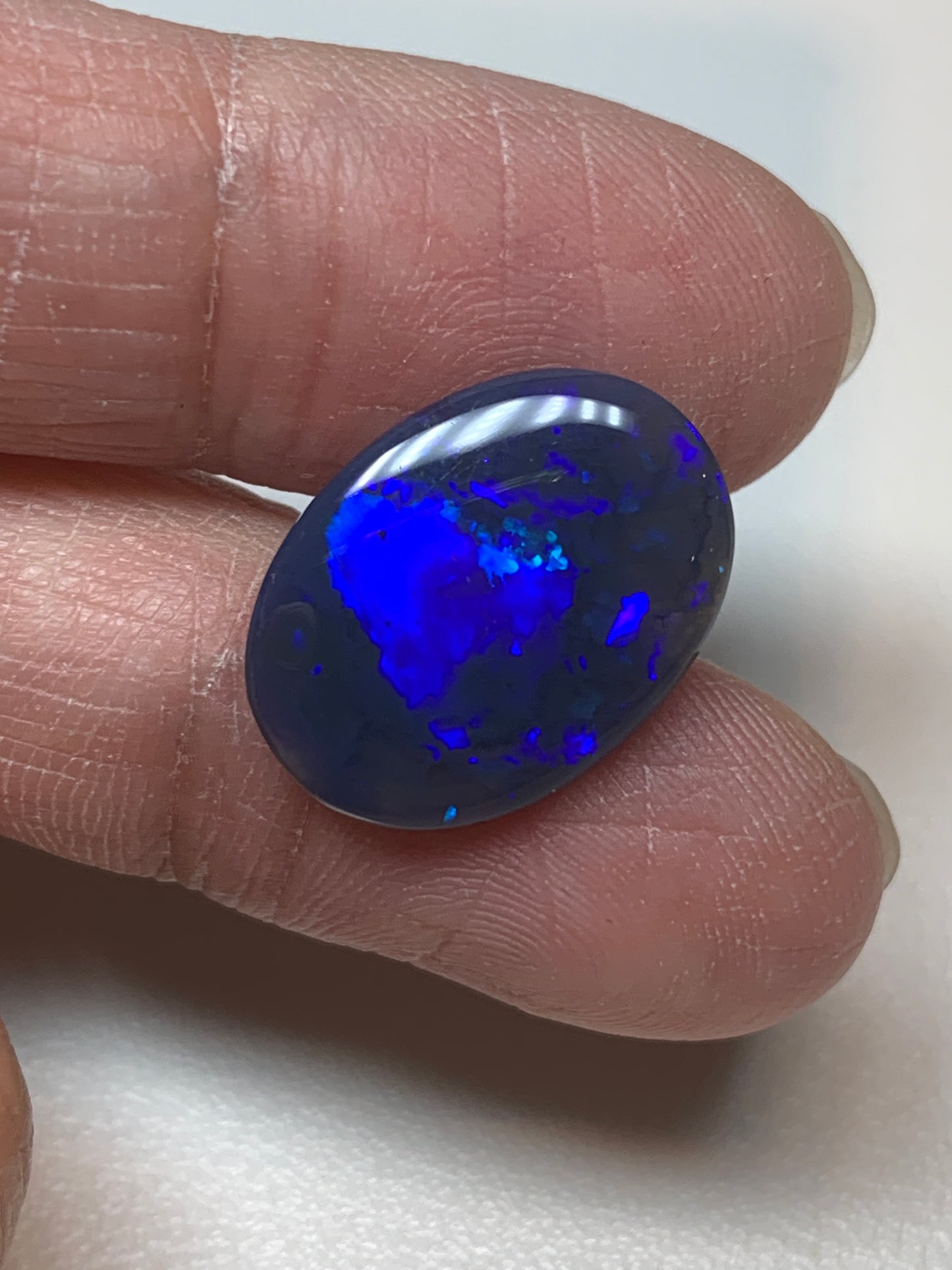 Blue Black Beauty. Lightning Ridge Black Opal. 4.97 Carat