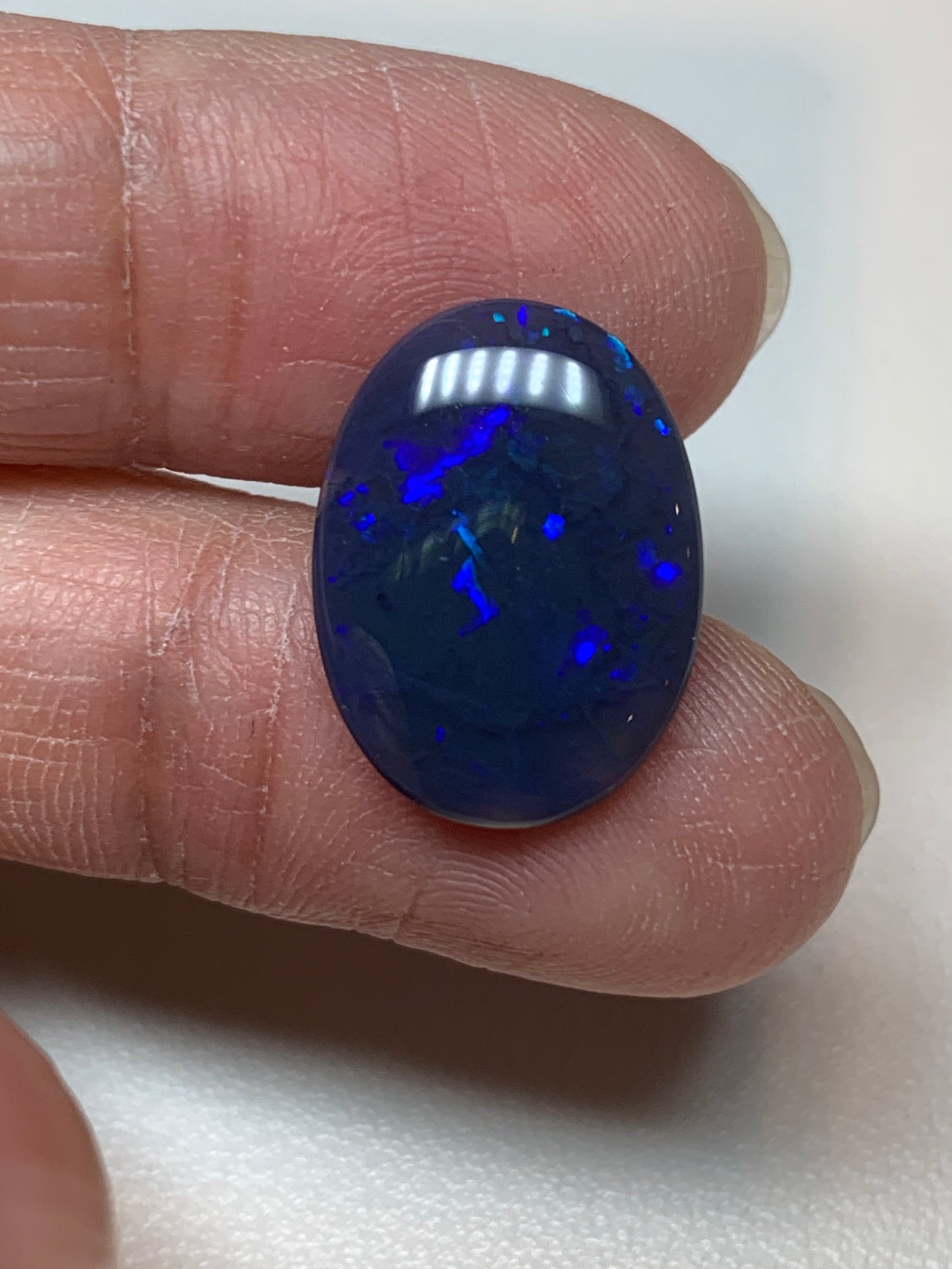 Blue Black Beauty. Lightning Ridge Black Opal. 4.97 Carat