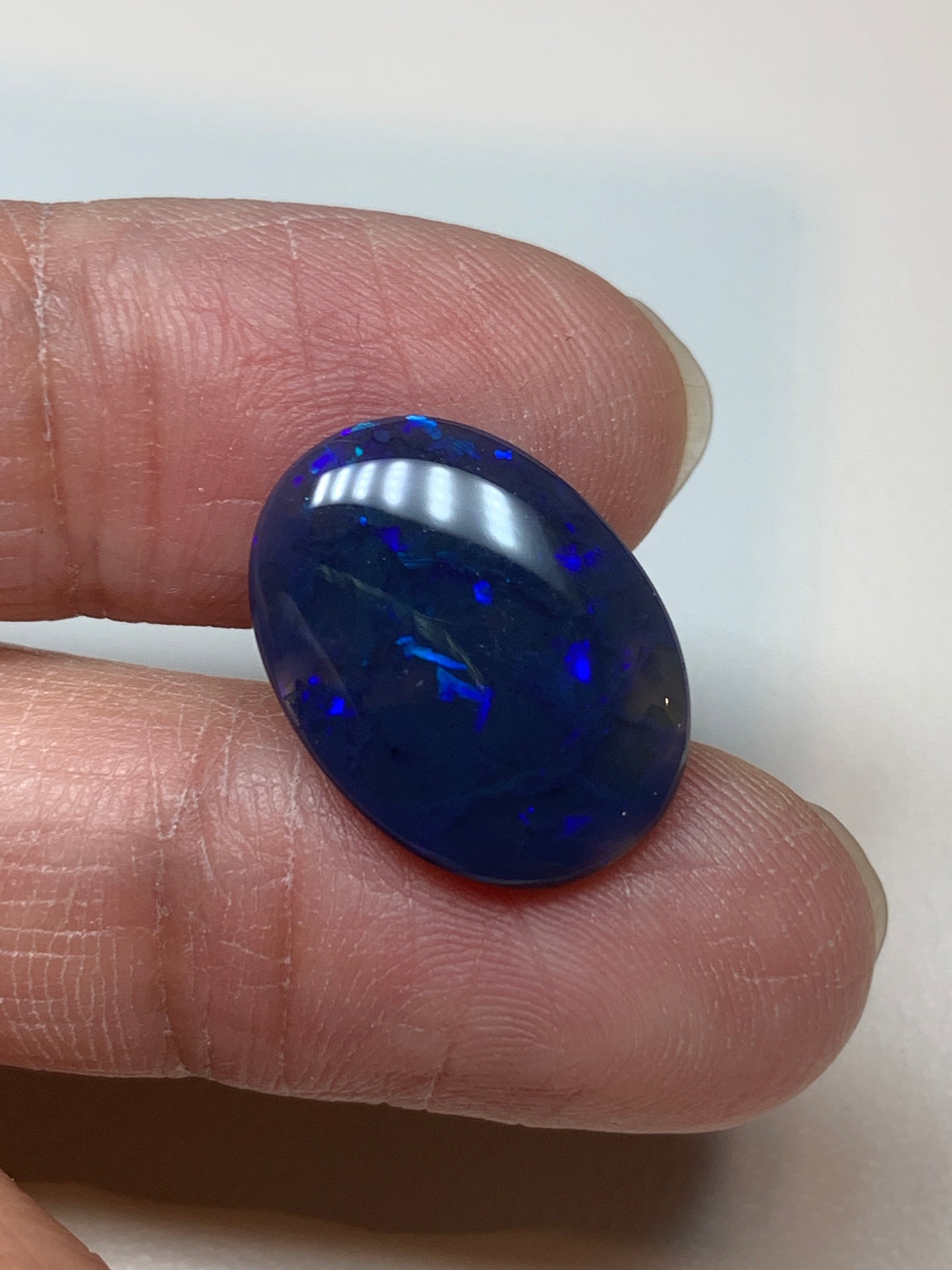 Blue Black Beauty. Lightning Ridge Black Opal. 4.97 Carat