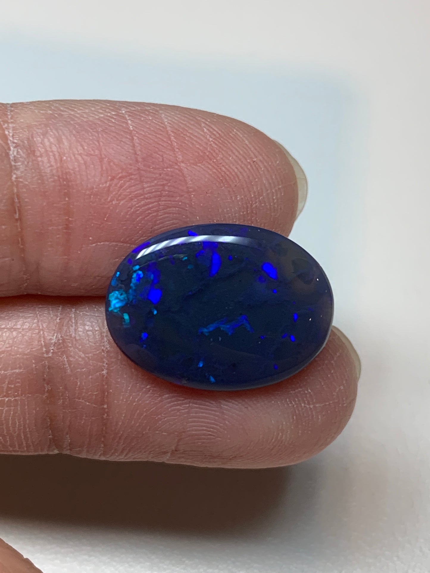 Blue Black Beauty. Lightning Ridge Black Opal. 4.97 Carat