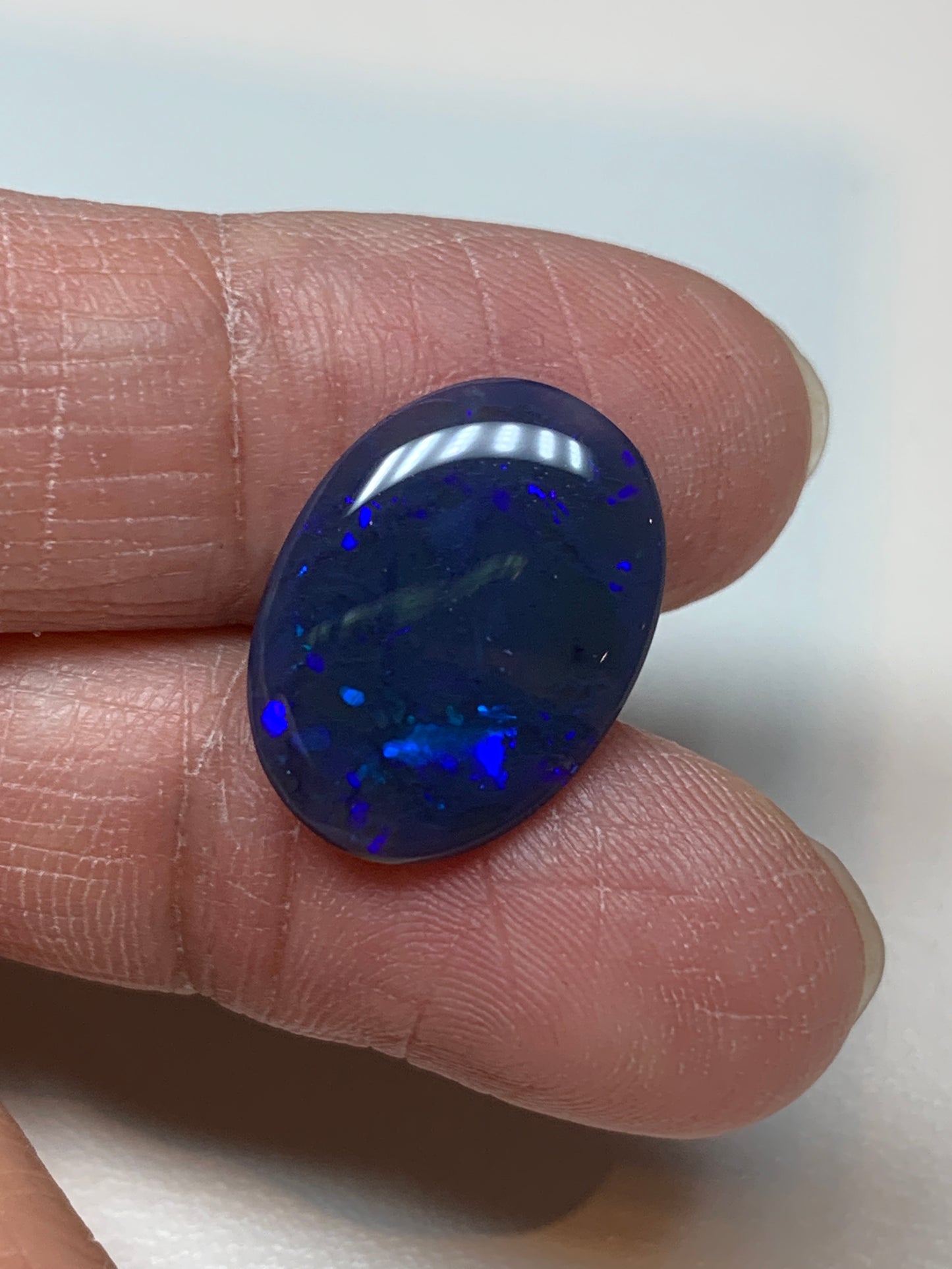 Blue Black Beauty. Lightning Ridge Black Opal. 4.97 Carat