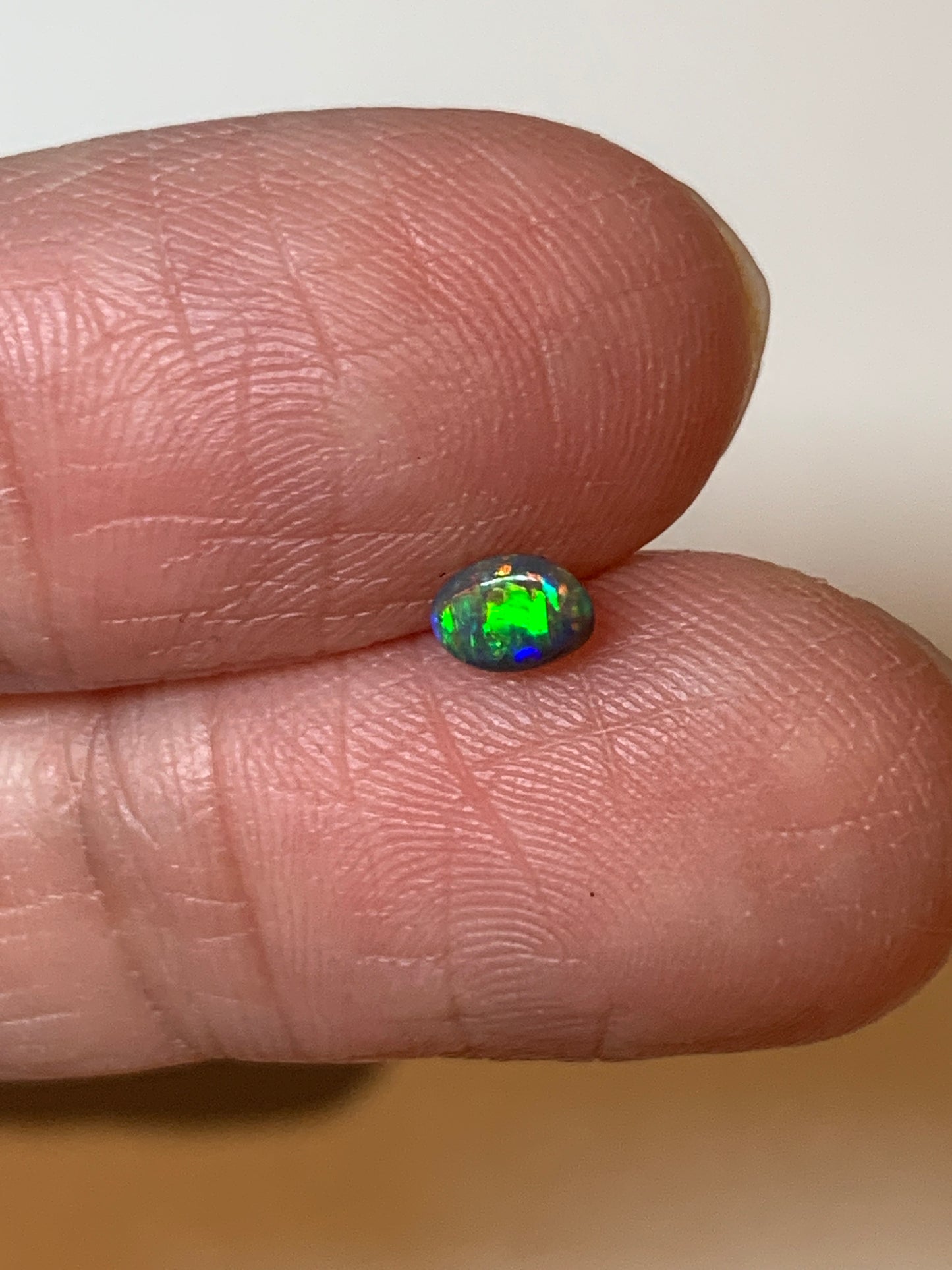 Sesame Surprise. Lightning Ridge Black Opal Pair. 0.37 Ct