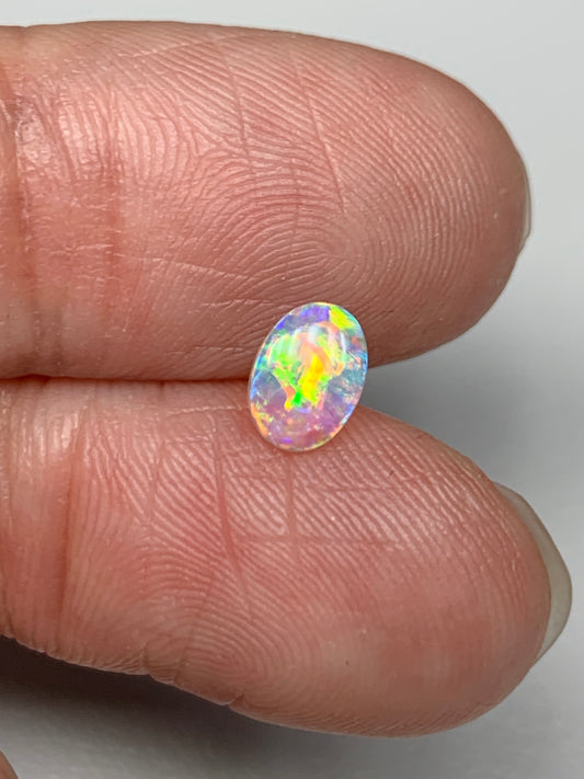 Flower Garden. Lightning Ridge Solid Crystal Opal. 0.31 Ct