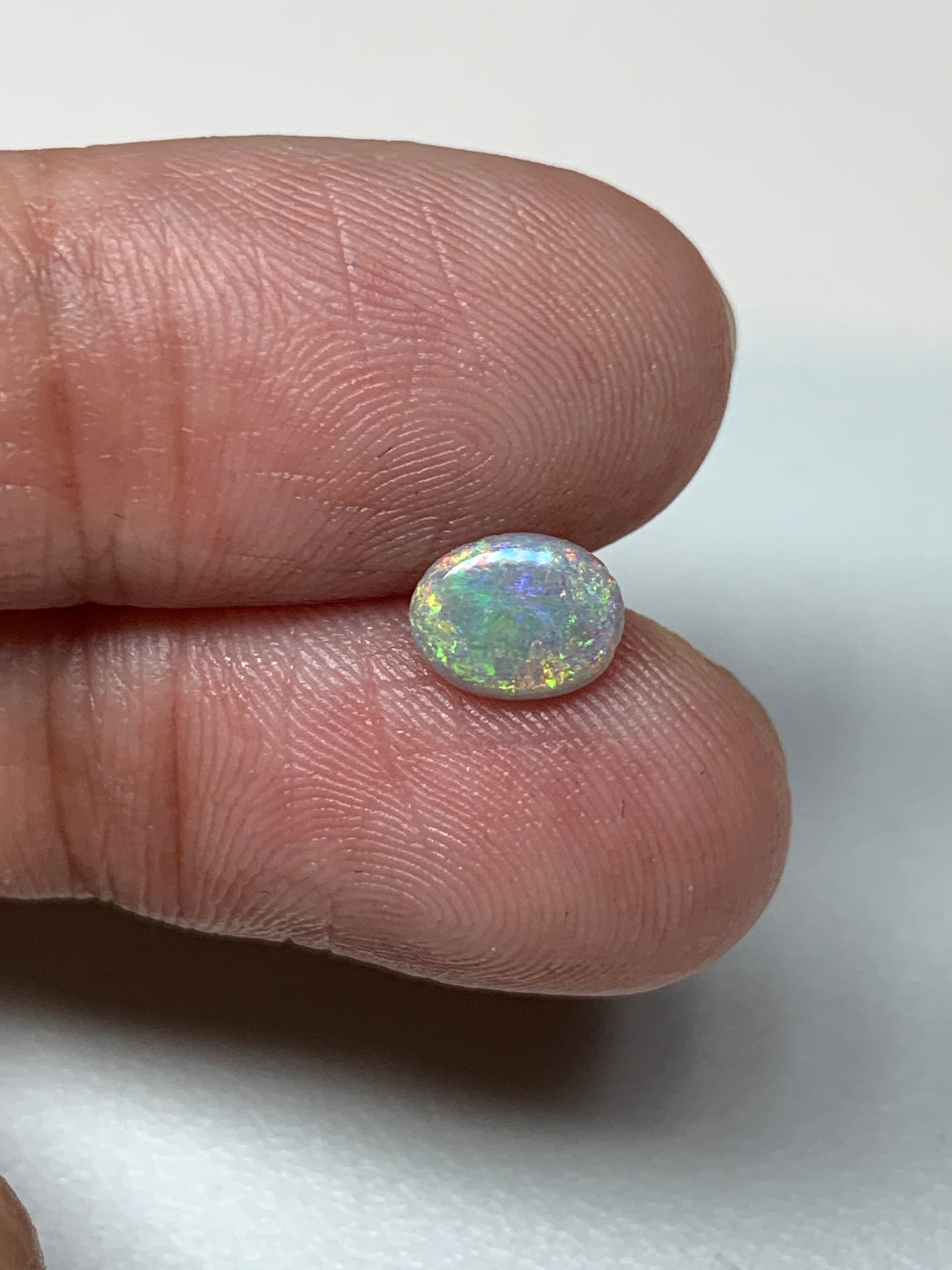 Multicolour Sparkles. Lightning Ridge Opal Pair. 1.14 Ct