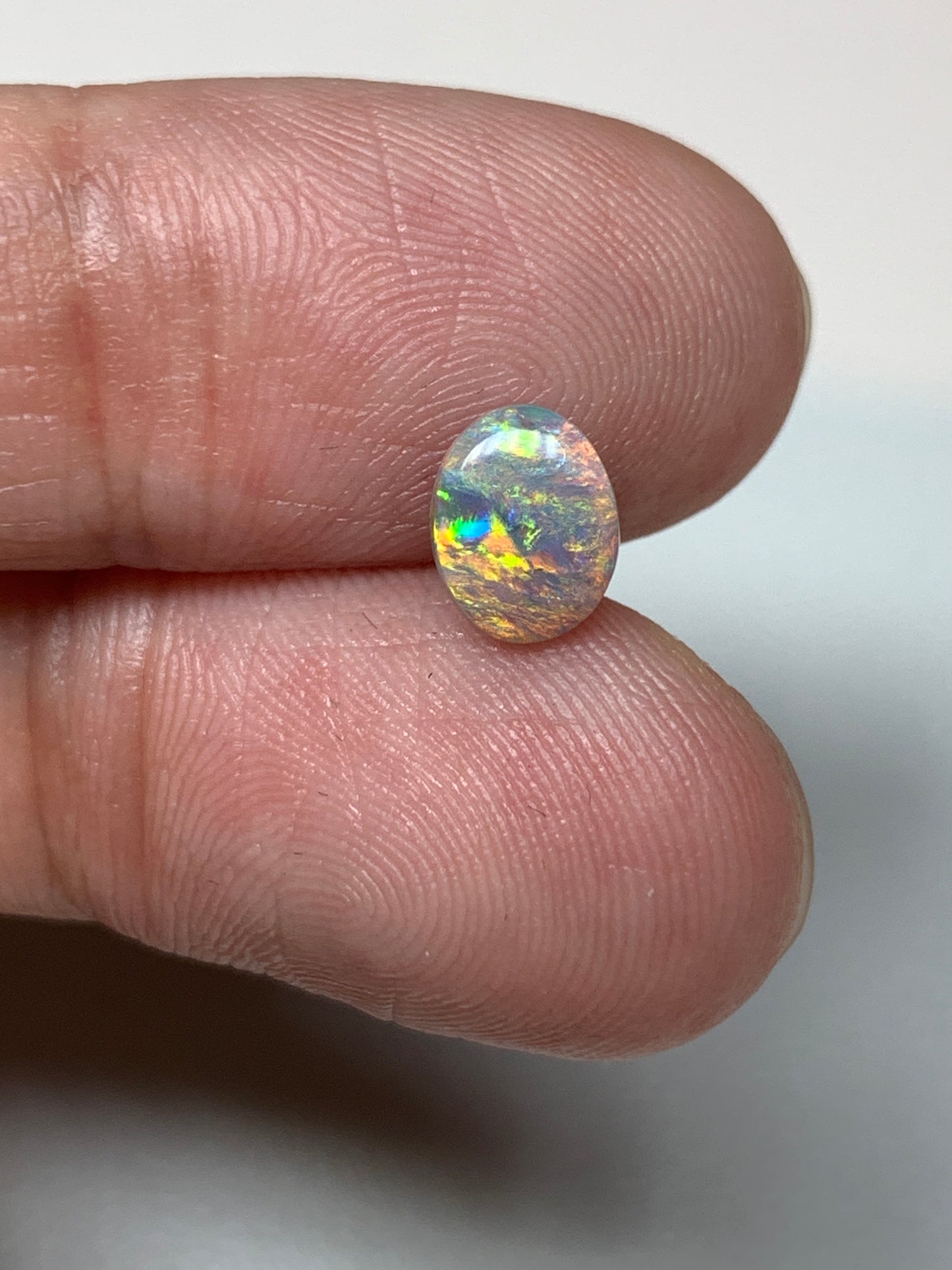 Multicolour Sparkles. Lightning Ridge Opal Pair. 1.14 Ct