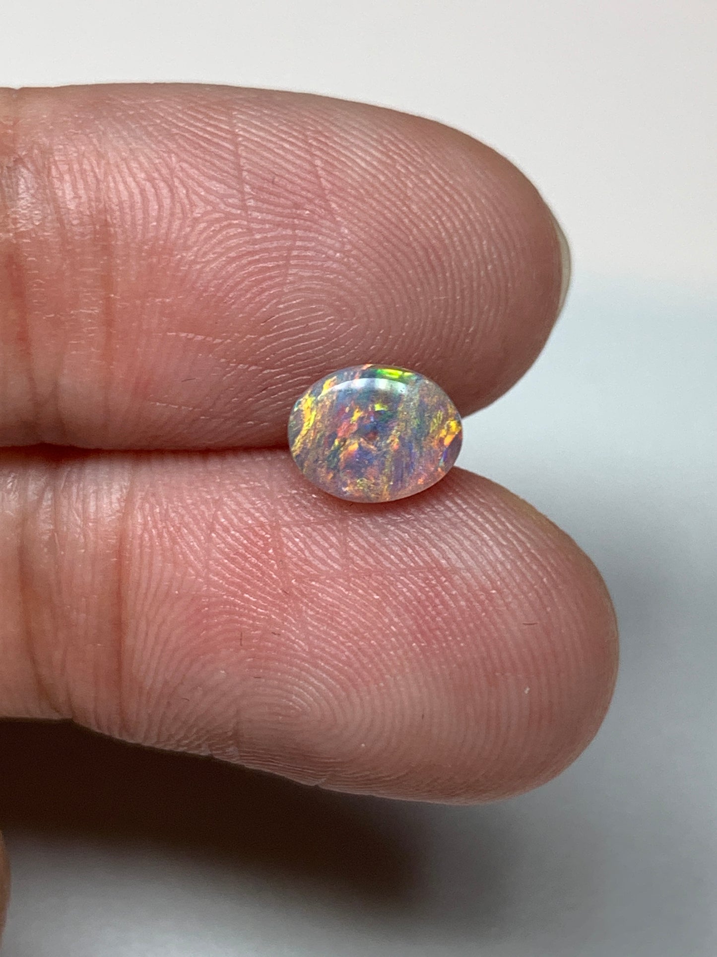 Multicolour Sparkles. Lightning Ridge Opal Pair. 1.14 Ct
