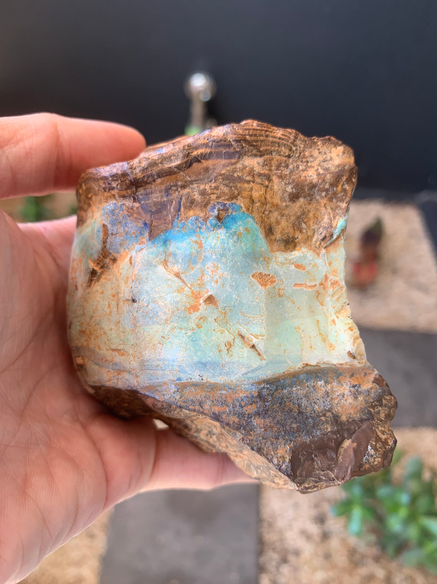Gemstone Brilliance. Rough Boulder Opal Rock. 600 Grams