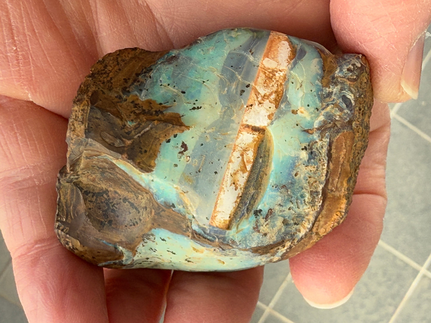 Gemstone Prize. Rough Boulder Opal Rock. 231 Grams