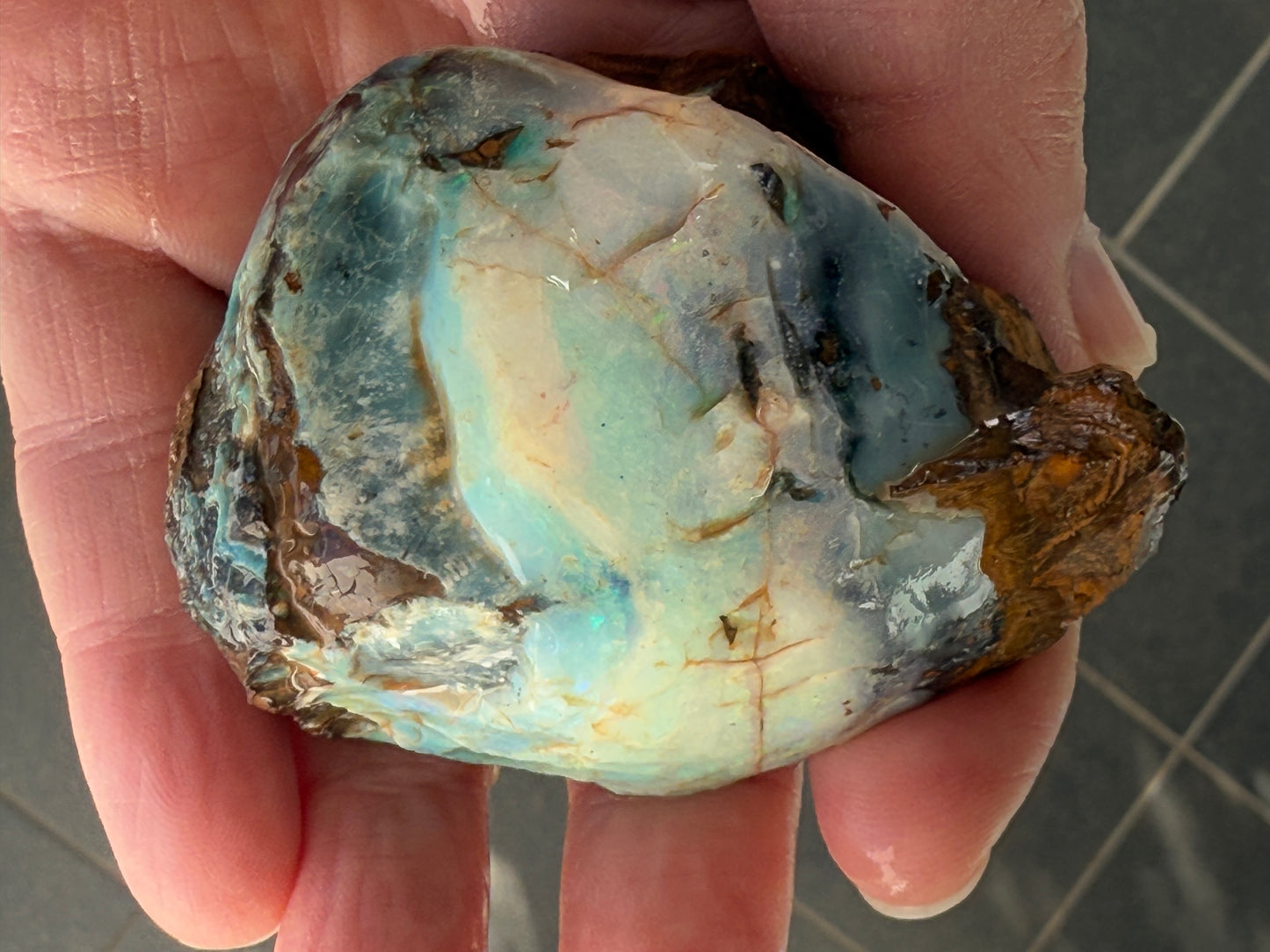 Gemstone Quality. Rough Boulder Opal. 288 Grams