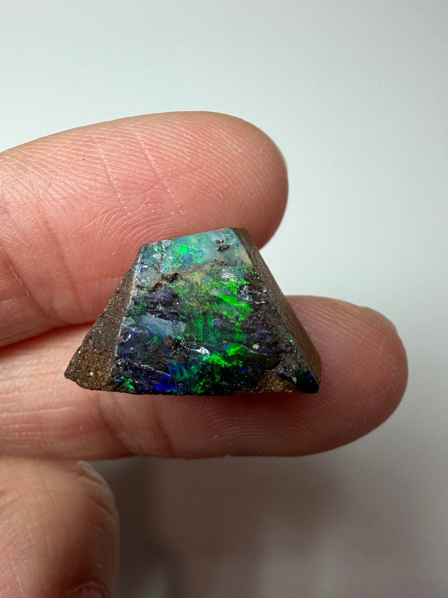 Boulder Opal Natural Single Split. 12.35 Carats