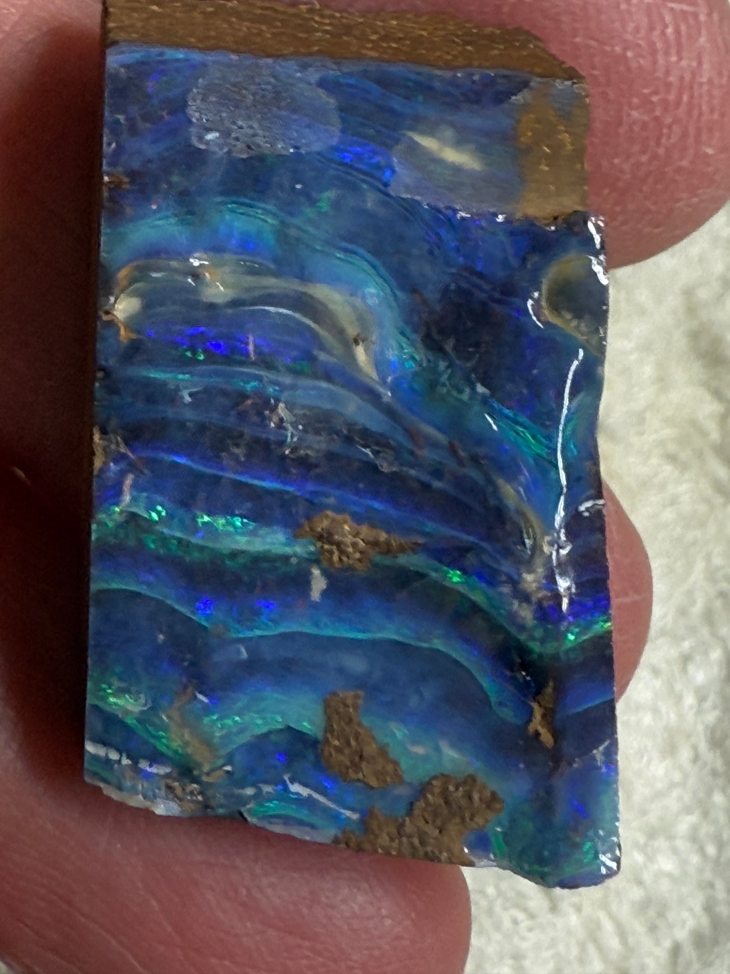 Split Pair Boulder Opal Rubs. 100 Carats