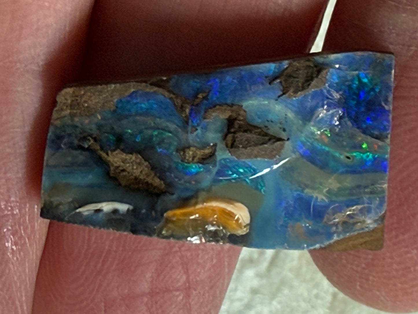 Split Pair Boulder Opal Rubs. 42 Carats