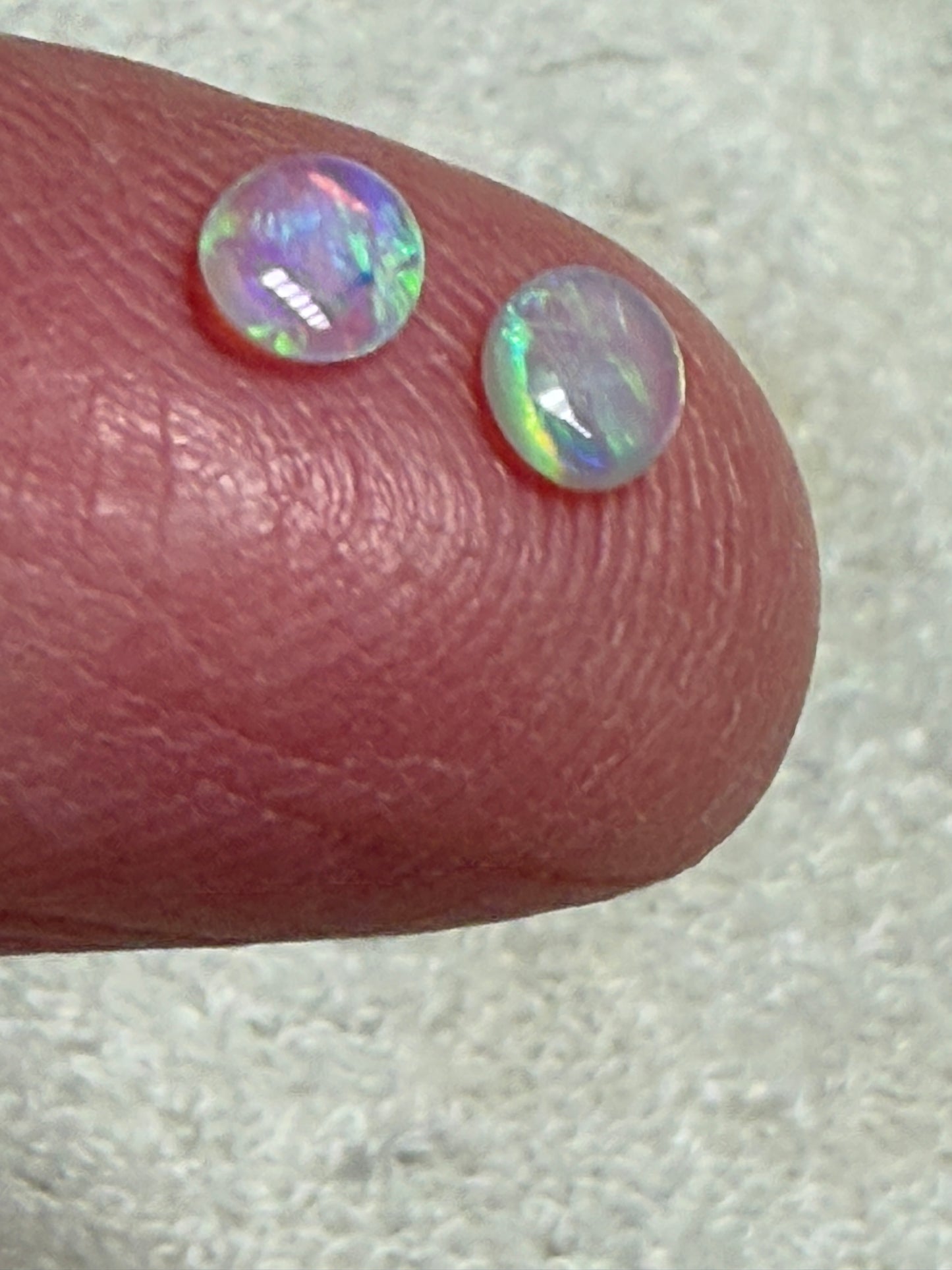 Low Price. Lightning Ridge Crystal Opal Pair. 0.45 Ct