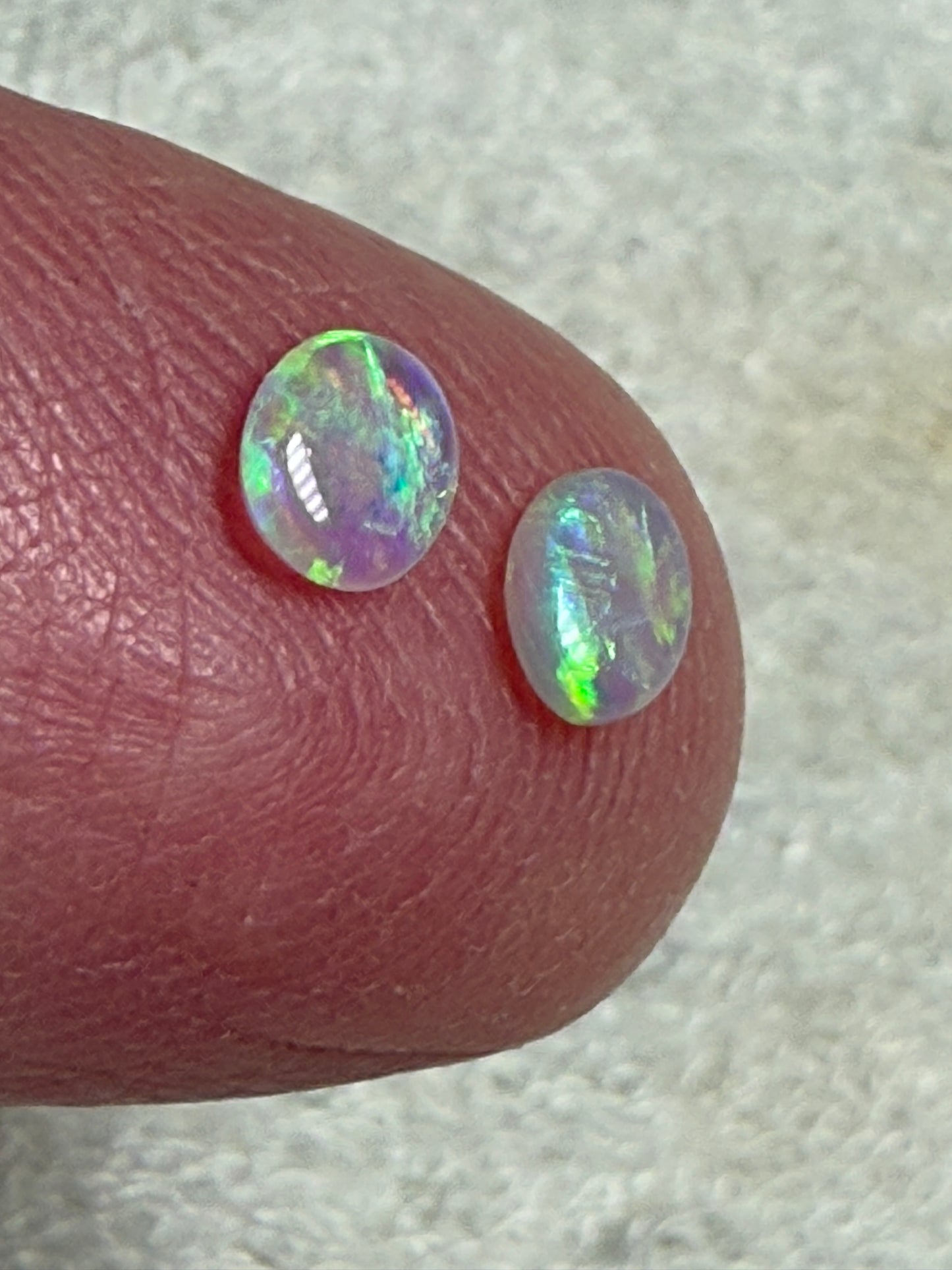 Low Price. Lightning Ridge Crystal Opal Pair. 0.45 Ct