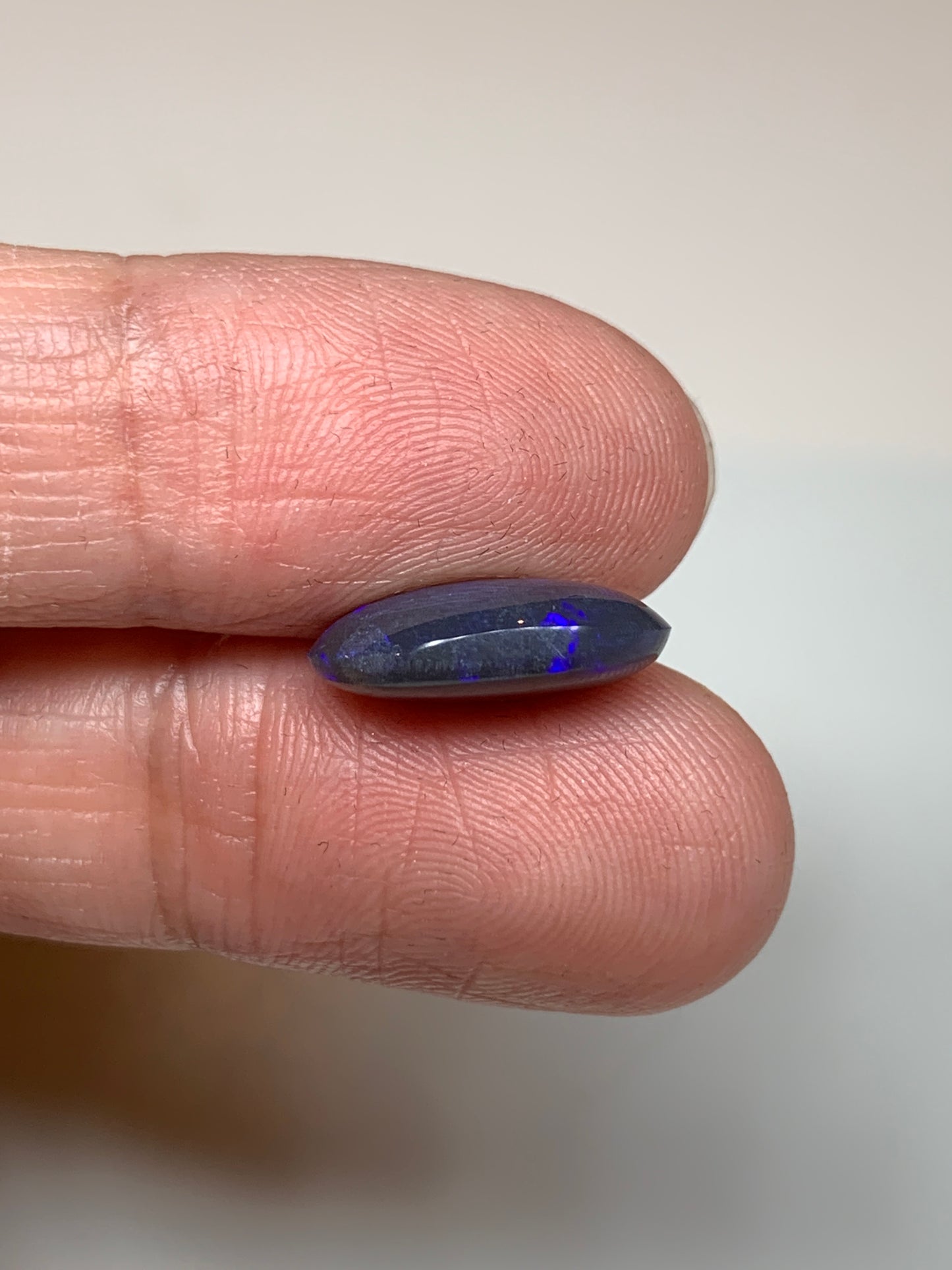 Dazzling Blue Violets. Lightning Ridge Black Opal. 3.33 Ct