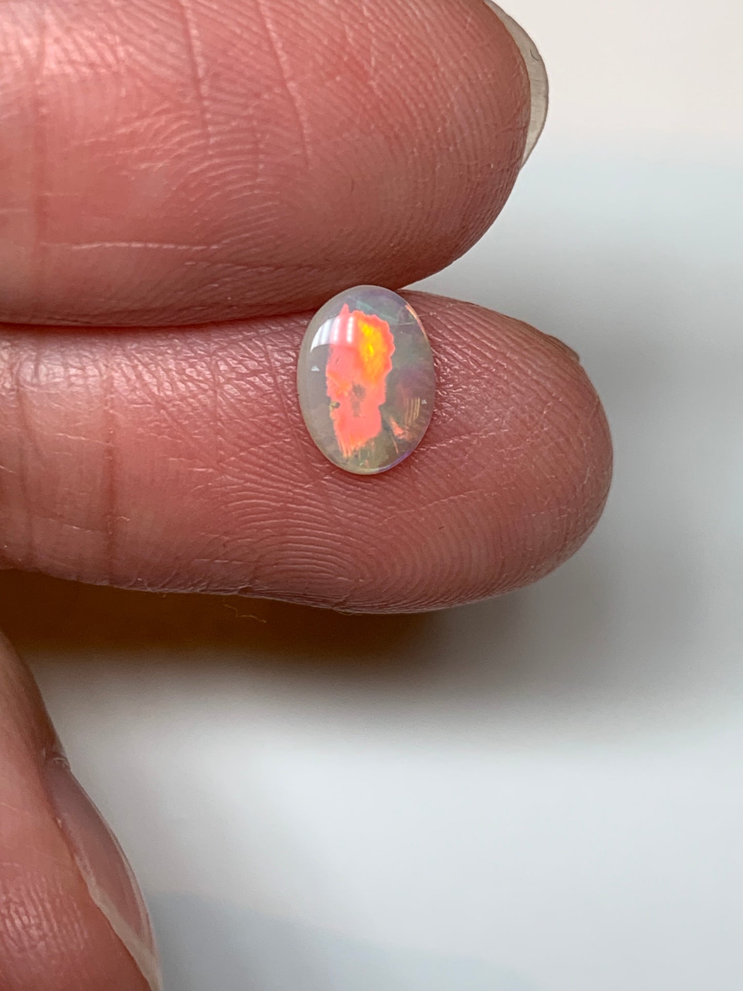 Vivid Flames. Lightning Ridge Opal Pair. 0.59 Ct