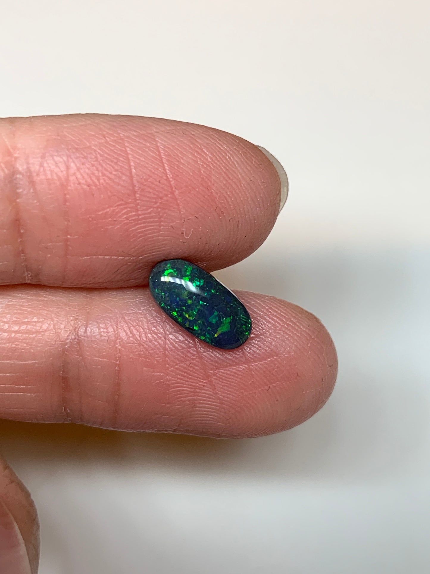 Green Galaxy. Lightning Ridge Black Opal. 1.15 Ct