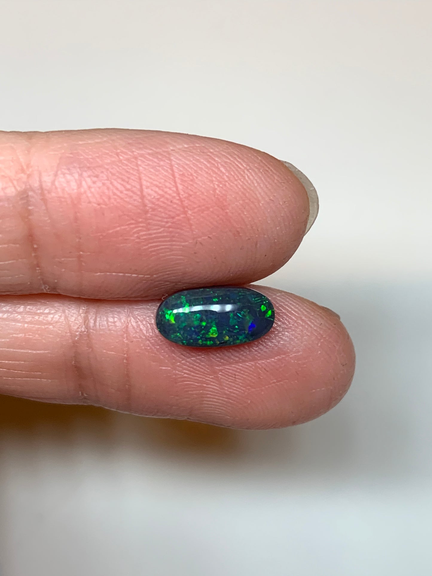 Green Galaxy. Lightning Ridge Black Opal. 1.15 Ct