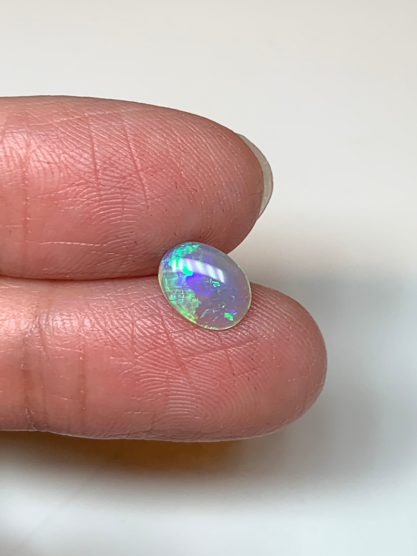Green Display. Lightning Ridge Crystal Opal. 0.72 Ct