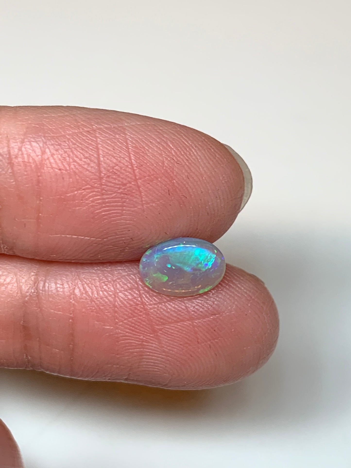 Green Display. Lightning Ridge Crystal Opal. 0.72 Ct