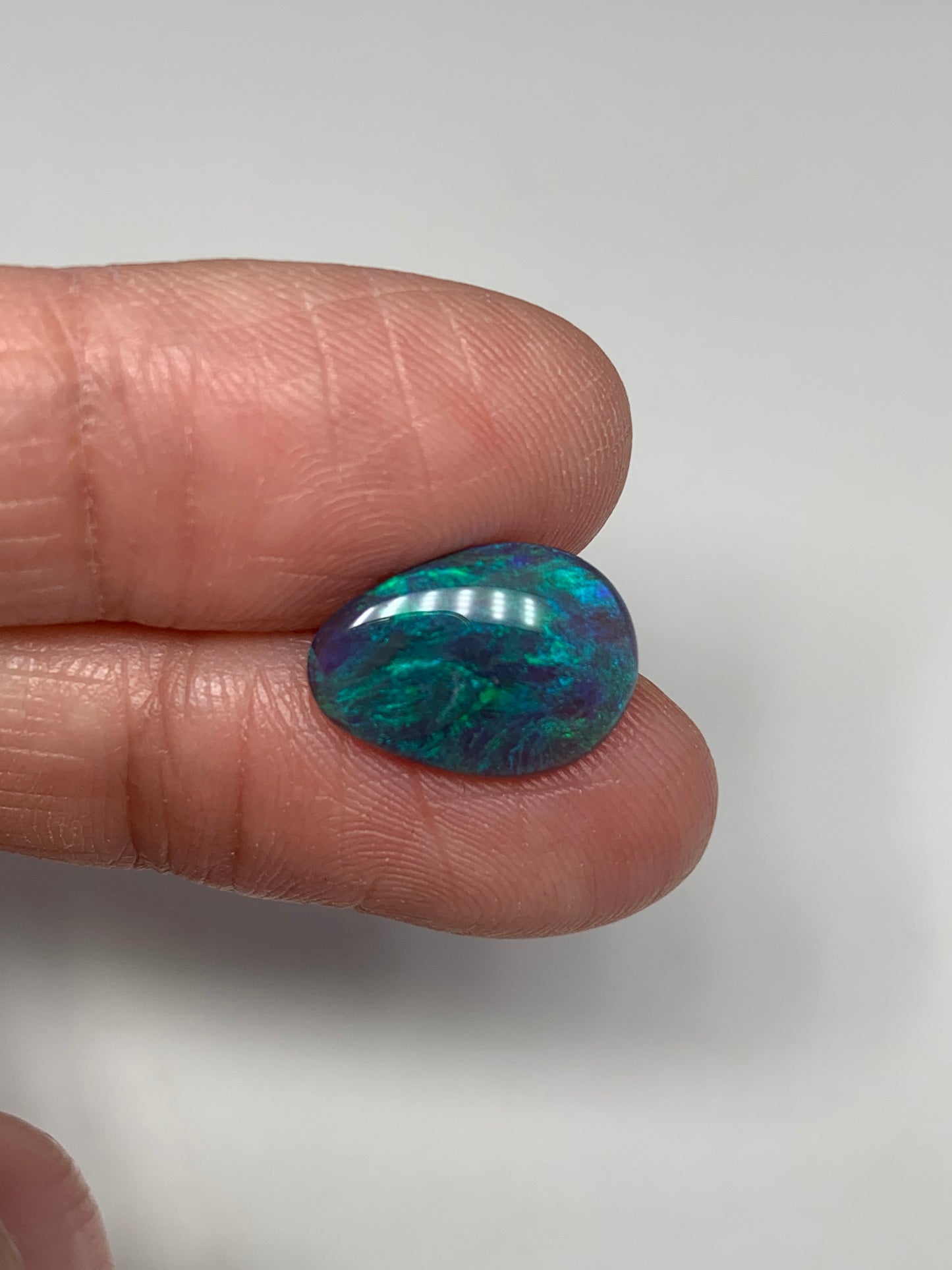 Quality Teardrop. Lightning Ridge Black Crystal Opal. 2.52 Ct