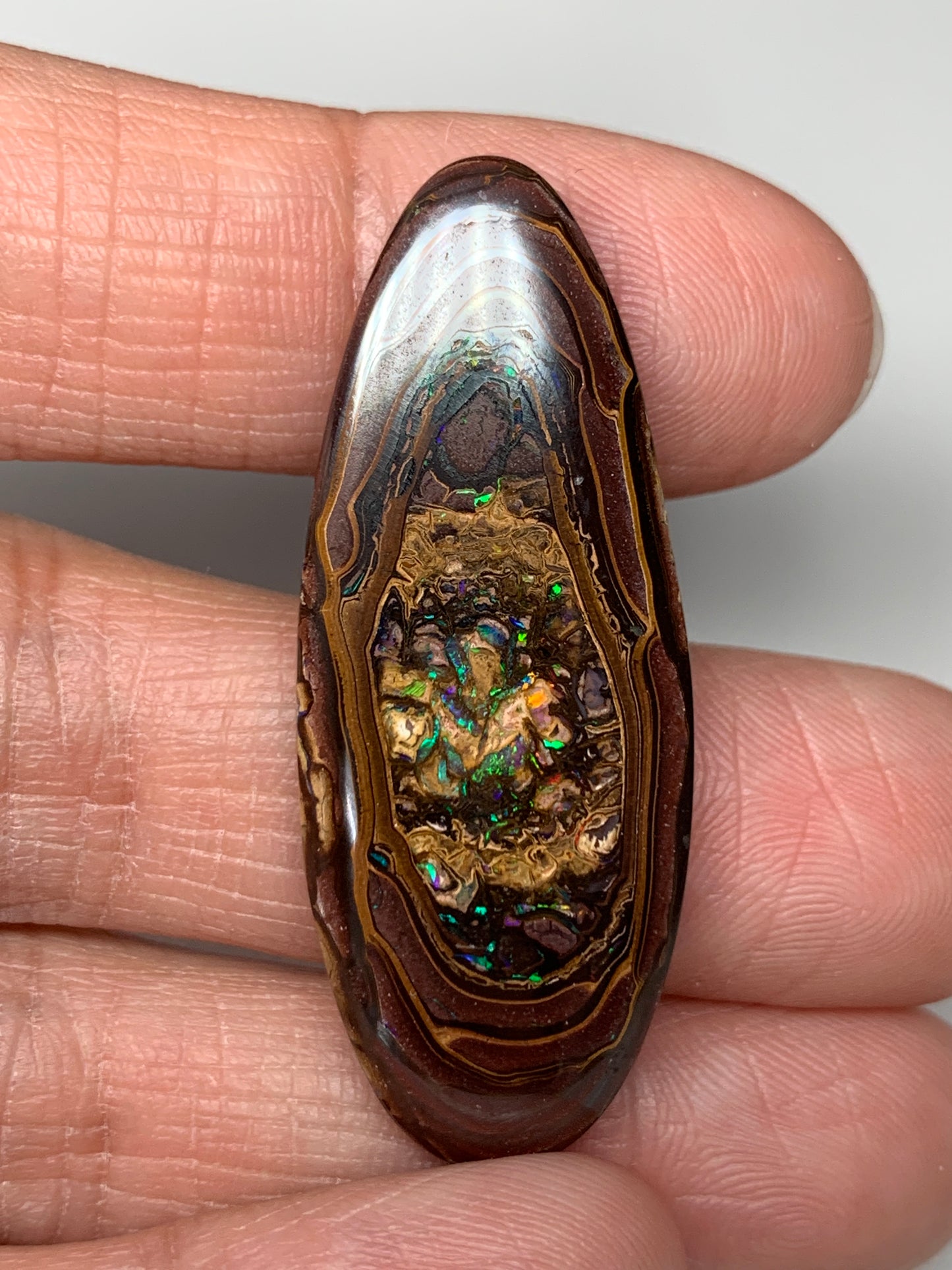 Stunning Pattern. Solid Boulder Opal. 24.92 Ct