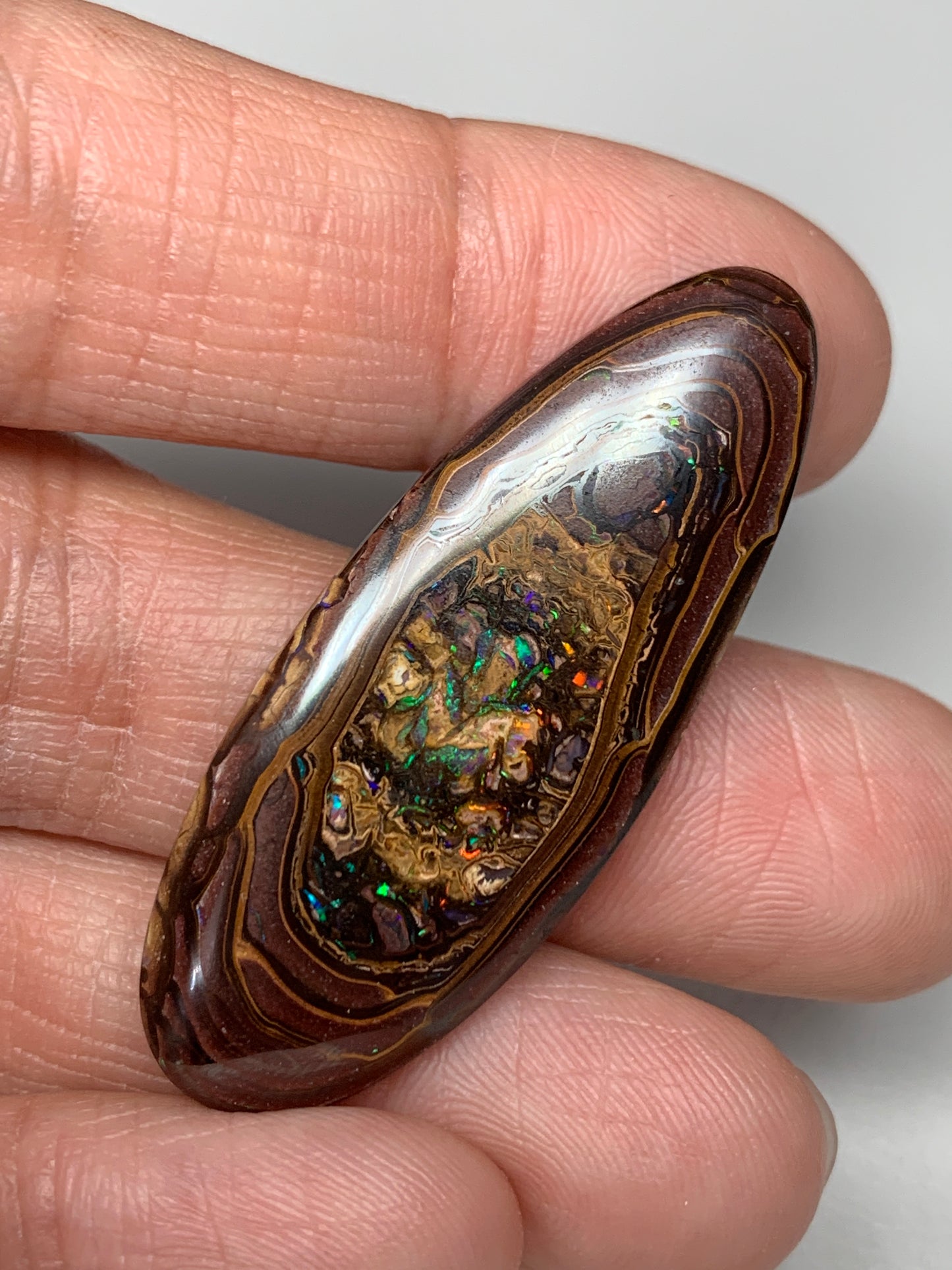 Stunning Pattern. Solid Boulder Opal. 24.92 Ct