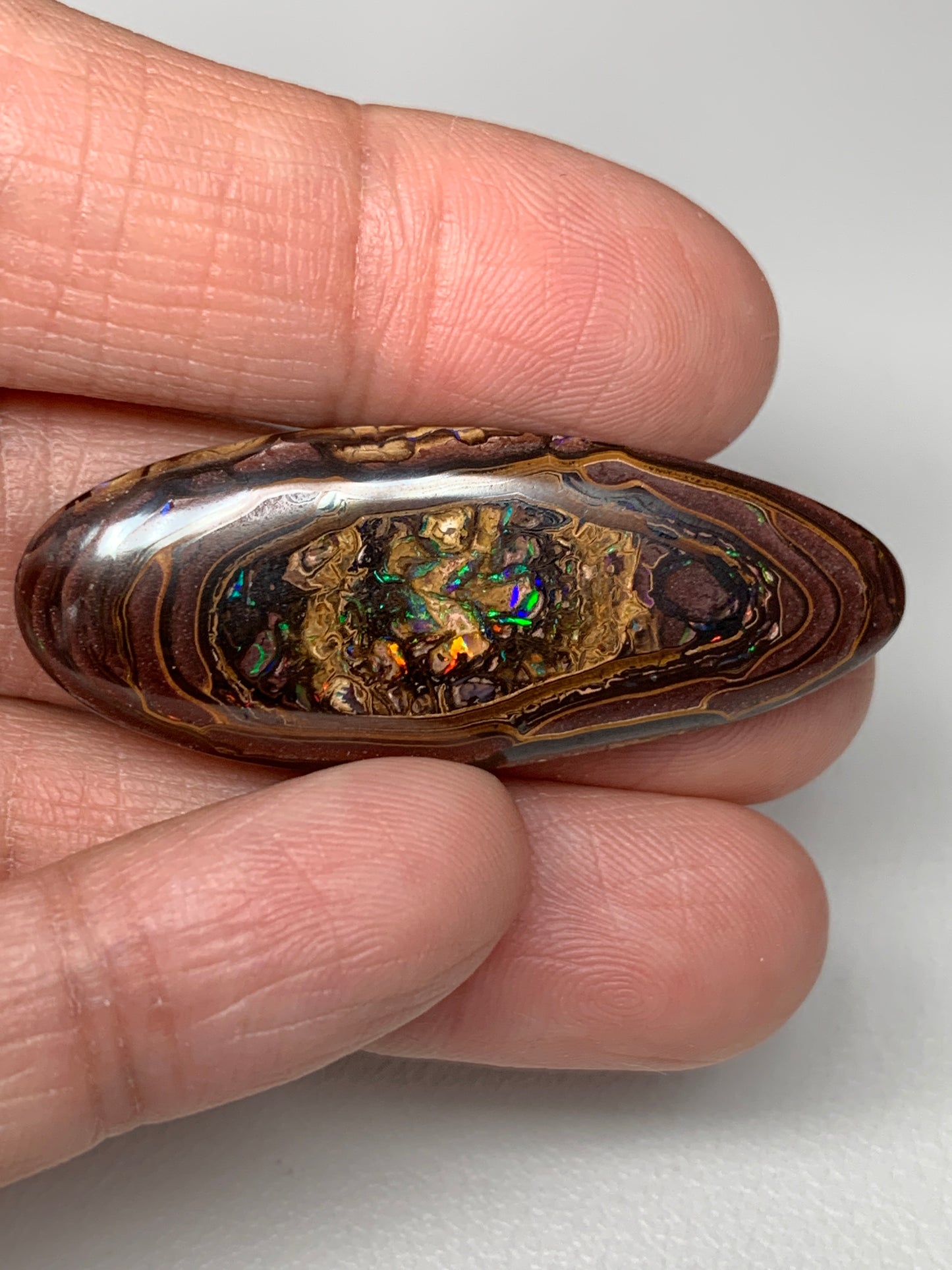 Stunning Pattern. Solid Boulder Opal. 24.92 Ct