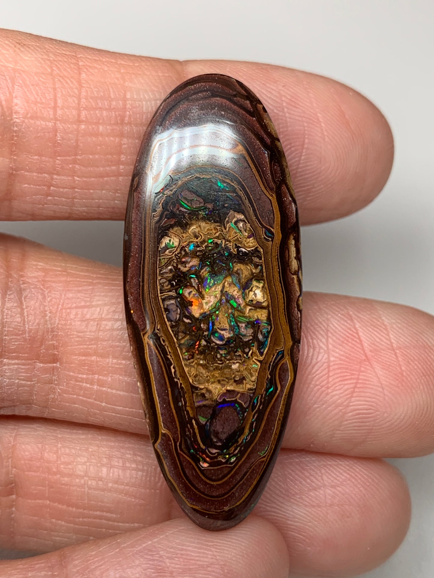 Stunning Pattern. Solid Boulder Opal. 24.92 Ct