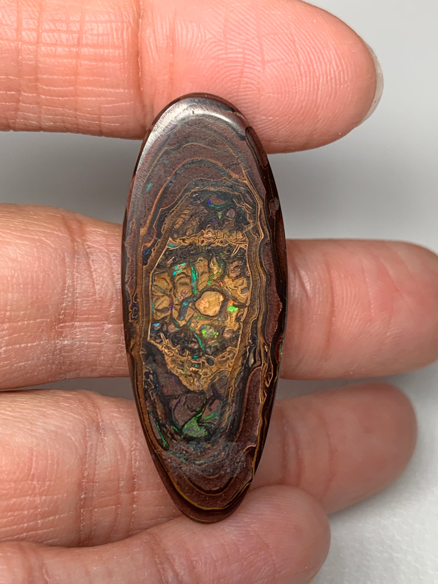 Stunning Pattern. Solid Boulder Opal. 24.92 Ct