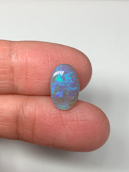 Swirling Green. Lightning Ridge Crystal Opal. 2.03 Ct