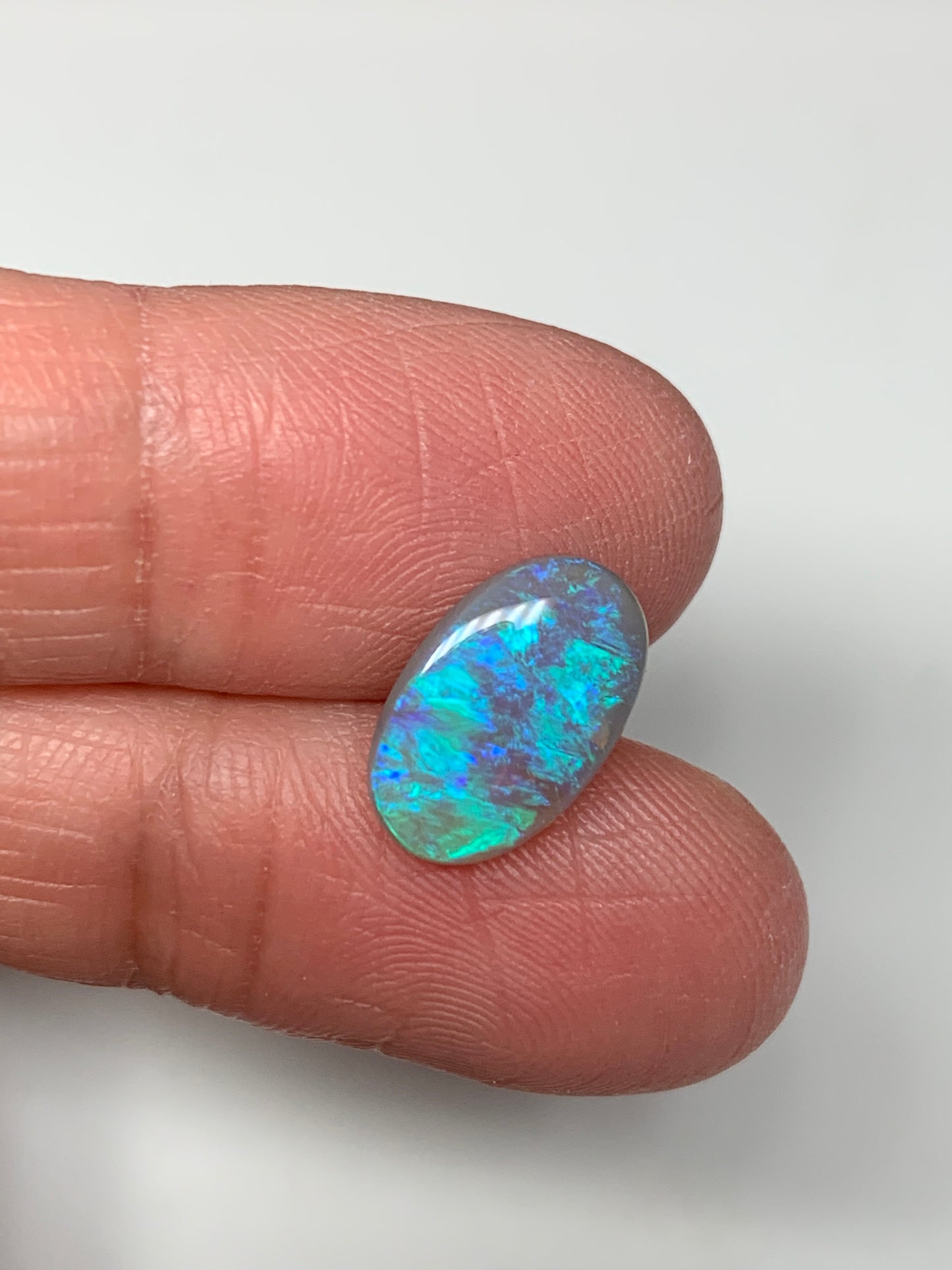 Swirling Green. Lightning Ridge Crystal Opal. 2.03 Ct
