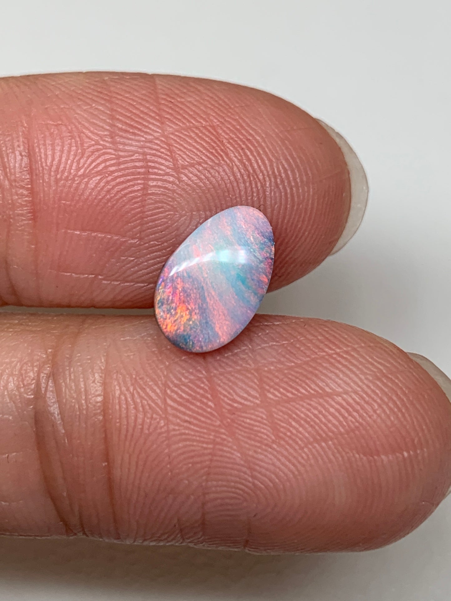Red Ribbons. Solid Boulder Opal. 1.30 Ct