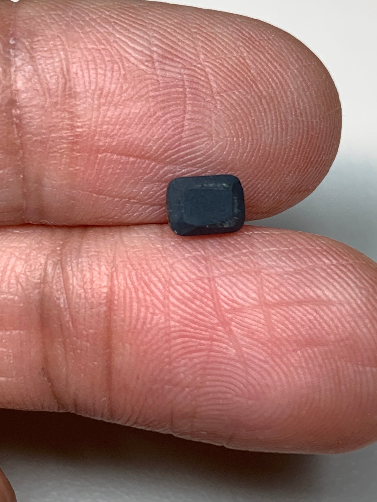 Long Square. Lightning Ridge Doublet Black Opal. 0.35 Ct