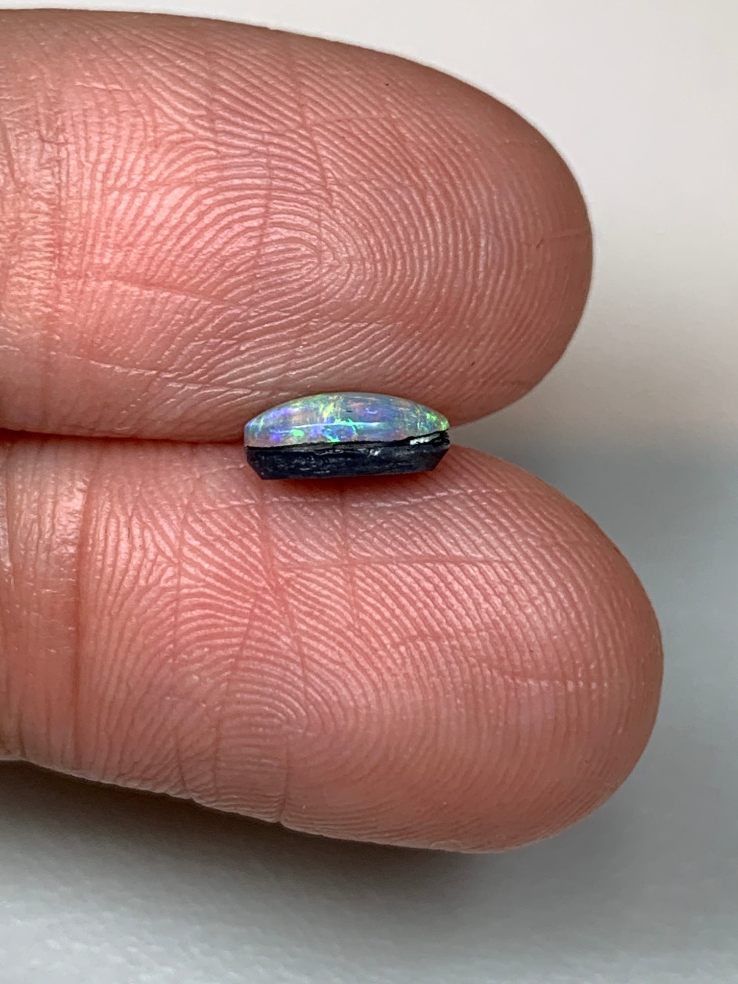 Citrus Zinger. Lightning Ridge Doublet Black Opal. 0.72 Ct
