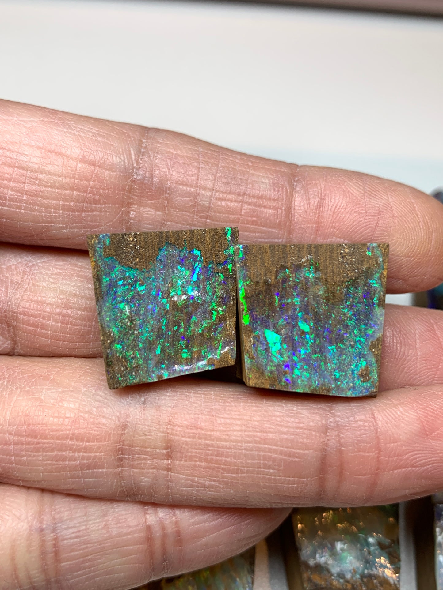 Parcel of 20. Boulder Opal Rough Splits.