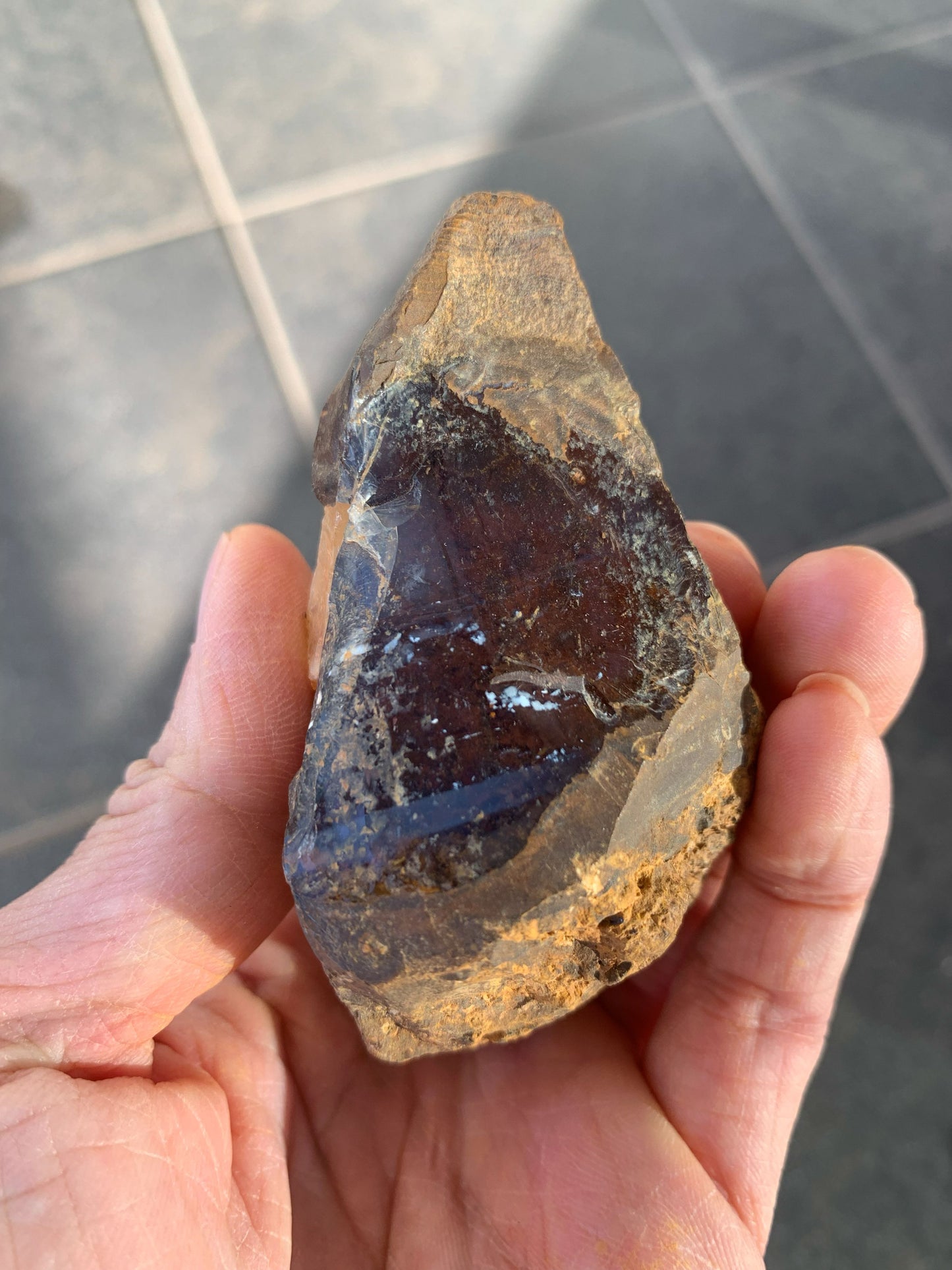 Black Crystal. Rough Boulder Opal Rock. 171 Grams