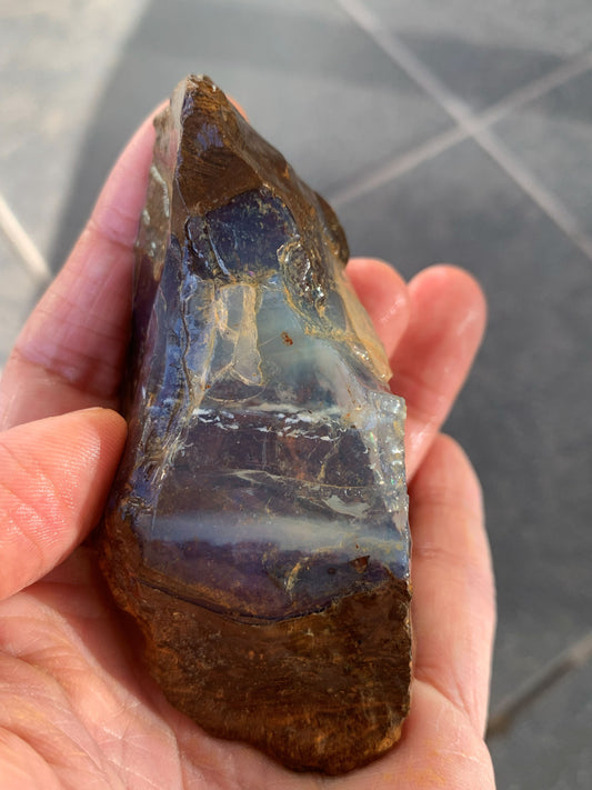 Black Crystal. Rough Boulder Opal Rock. 171 Grams