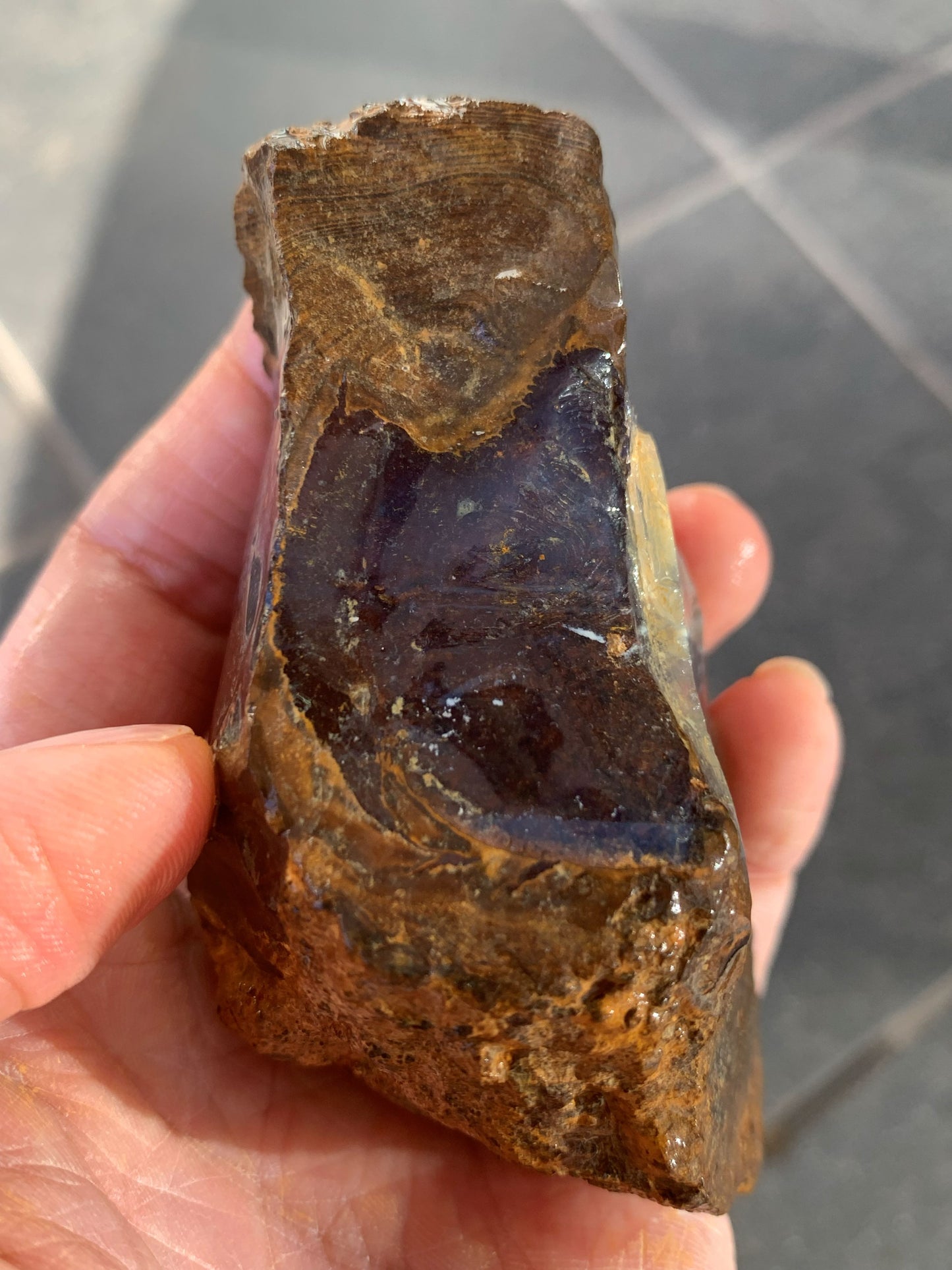 Black Crystal. Rough Boulder Opal Rock. 171 Grams