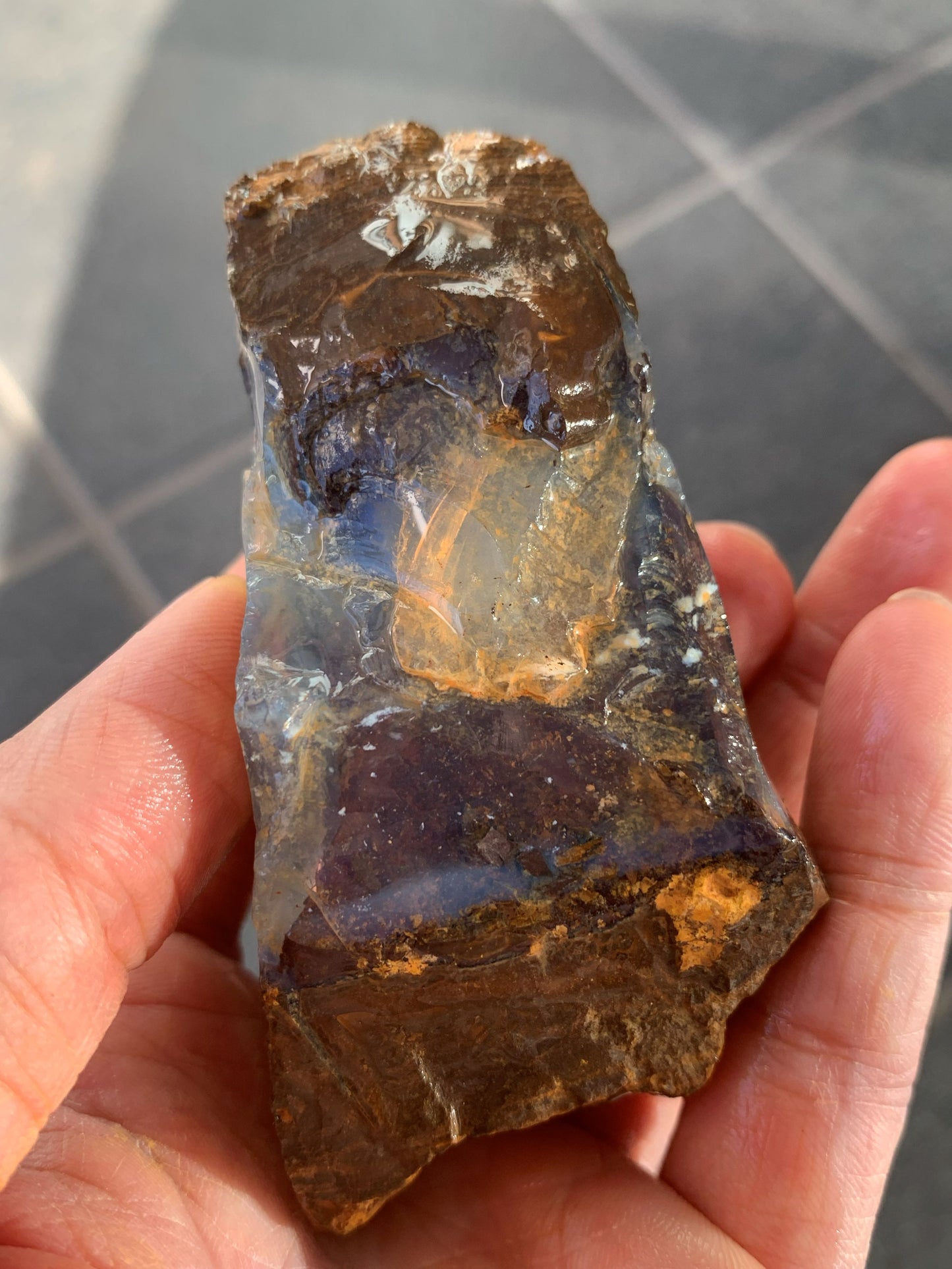 Black Crystal. Rough Boulder Opal Rock. 171 Grams