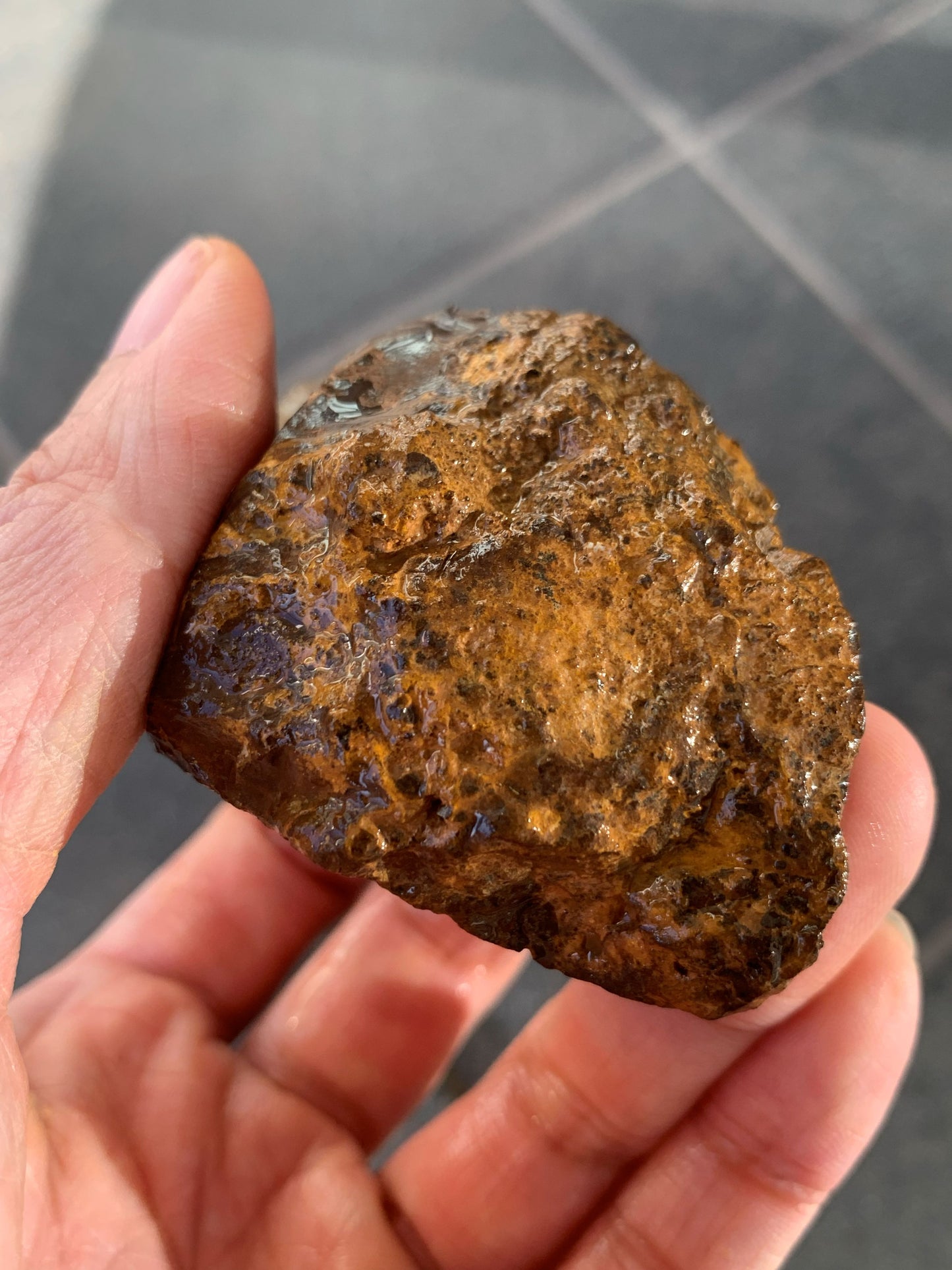 Black Crystal. Rough Boulder Opal Rock. 171 Grams