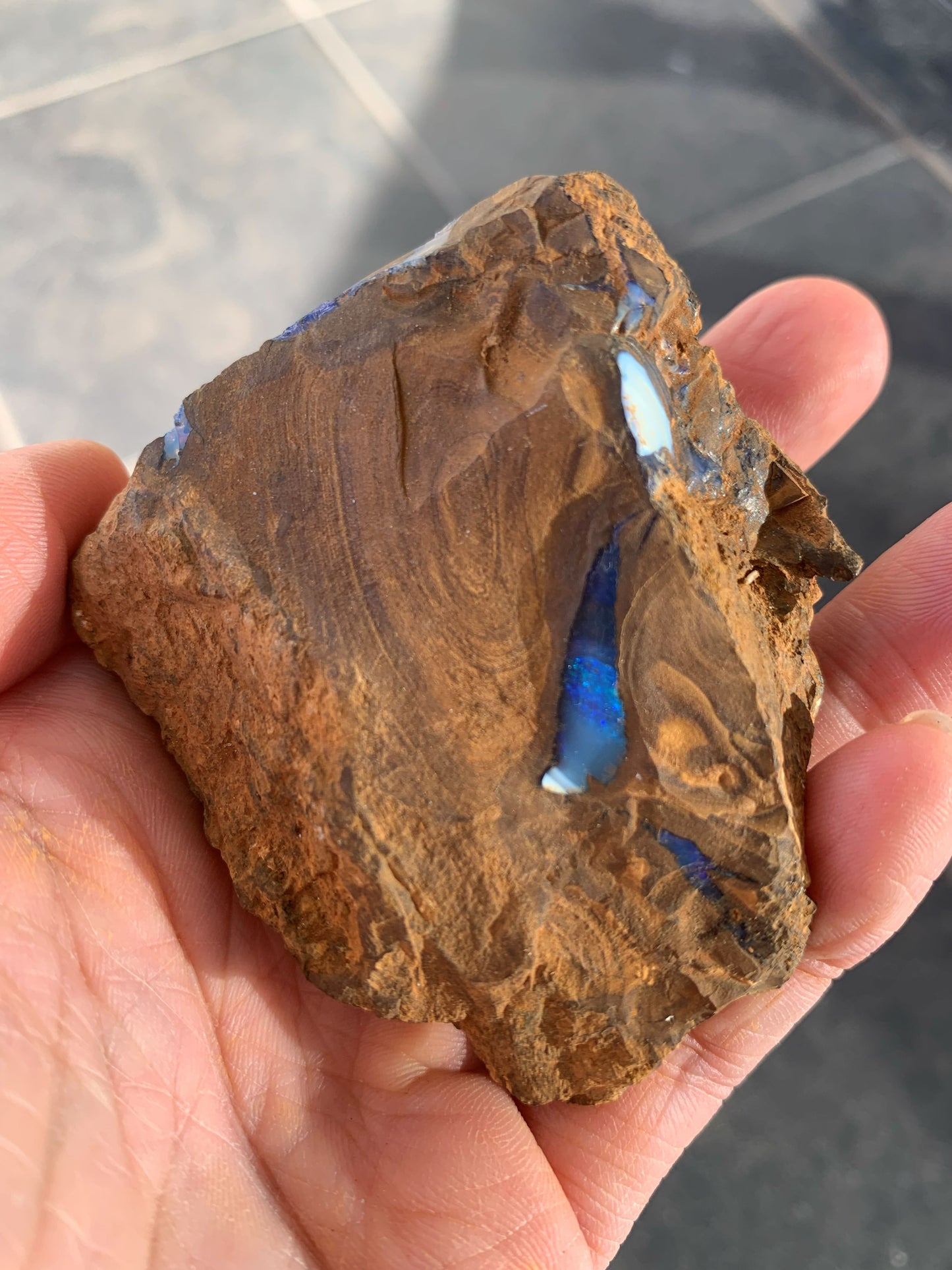 Sparkling Surprise. Rough Boulder Opal Rock. 113 Grams.