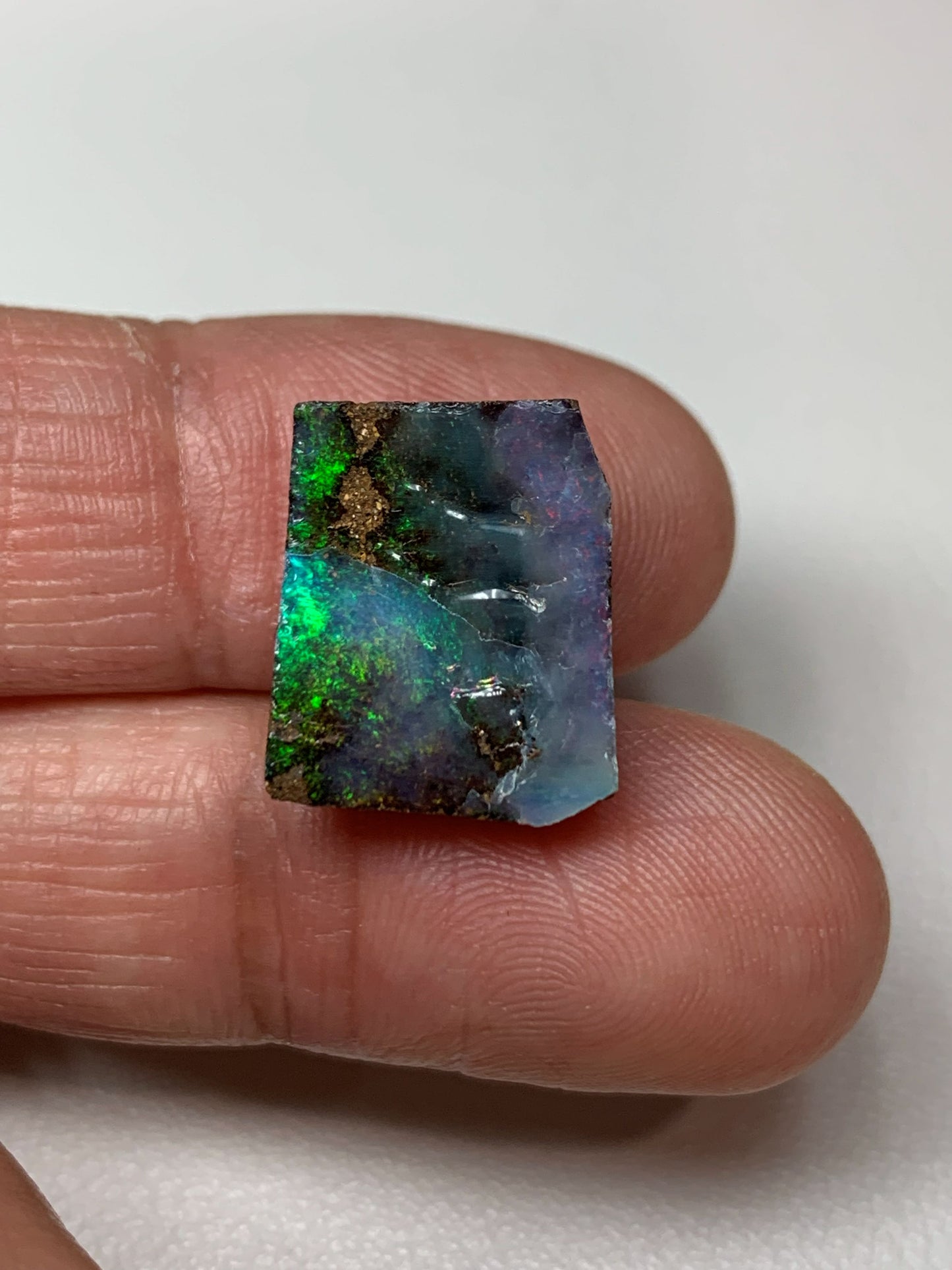 Boulder Opal Natural Single Split. 10.80 Carats