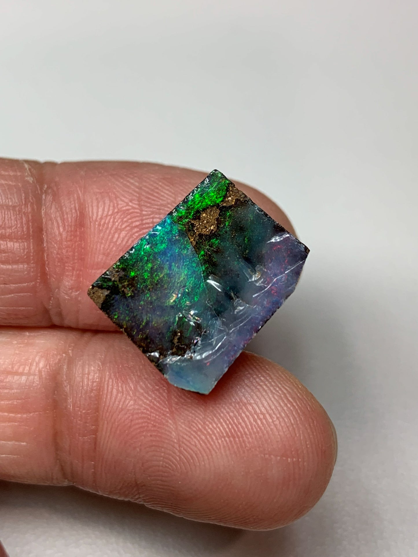 Boulder Opal Natural Single Split. 10.80 Carats