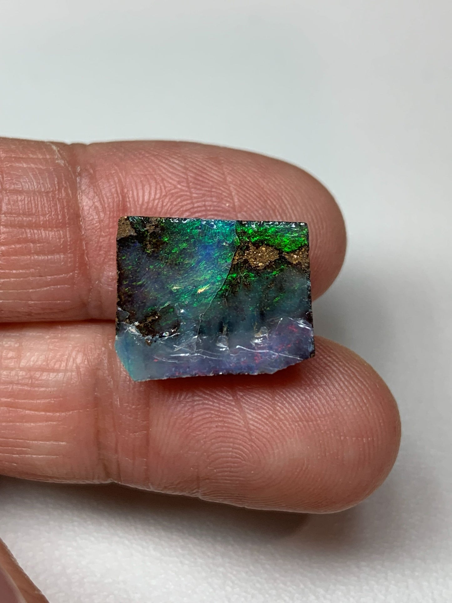 Boulder Opal Natural Single Split. 10.80 Carats