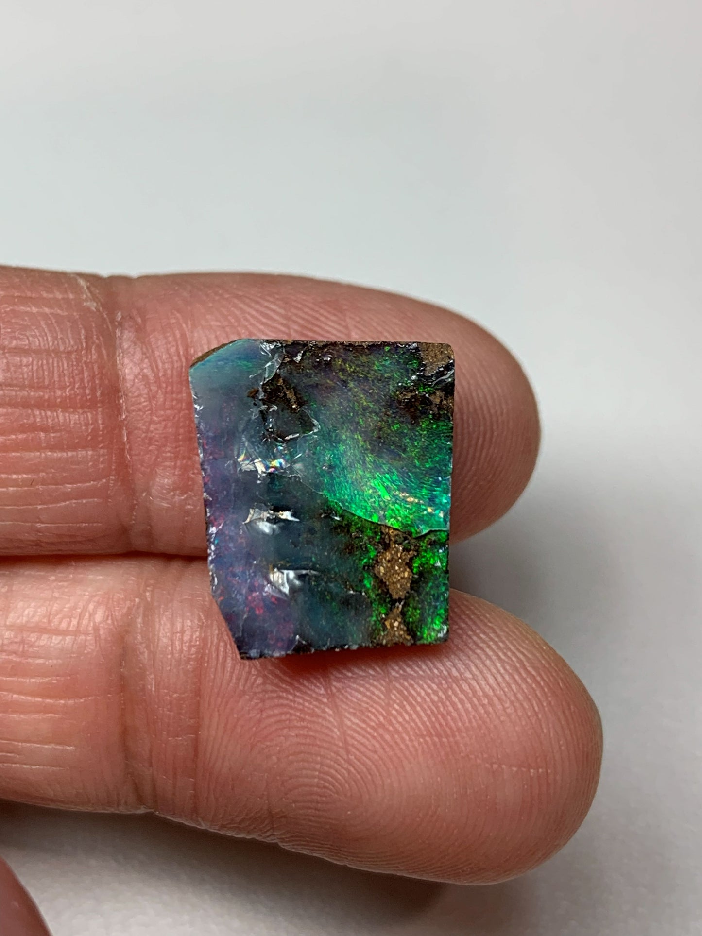 Boulder Opal Natural Single Split. 10.80 Carats