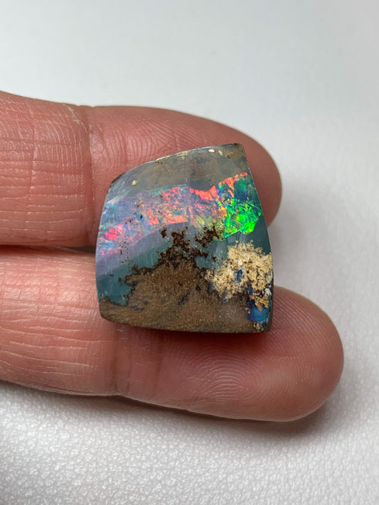 Boulder Opal Single Split Rub. 27.60 Carats