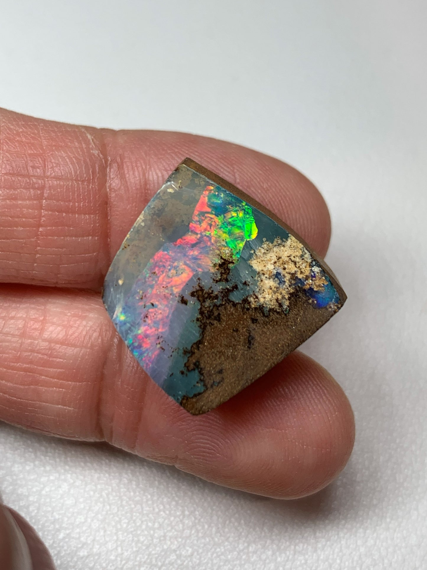 Boulder Opal Single Split Rub. 27.60 Carats