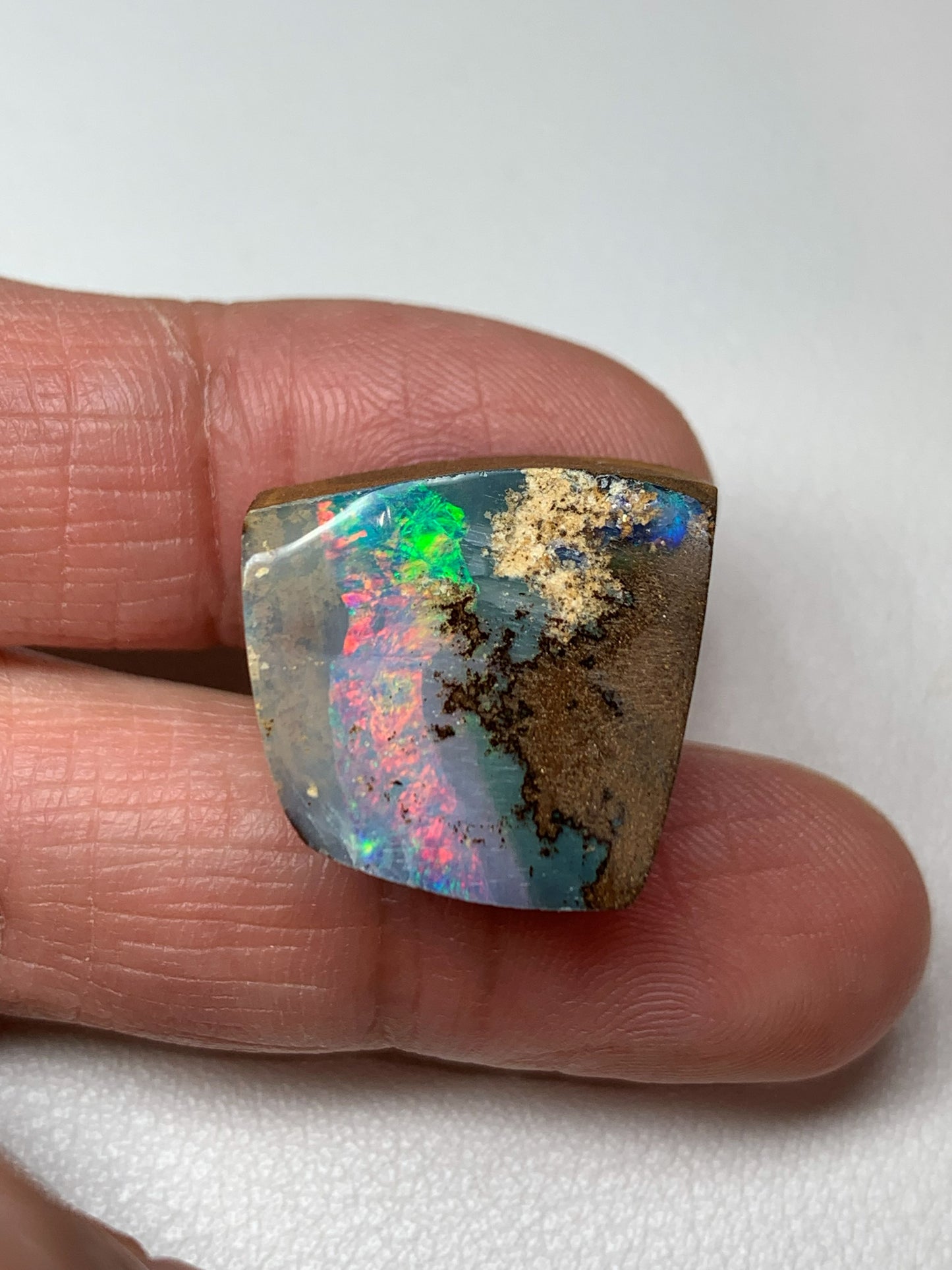 Boulder Opal Single Split Rub. 27.60 Carats