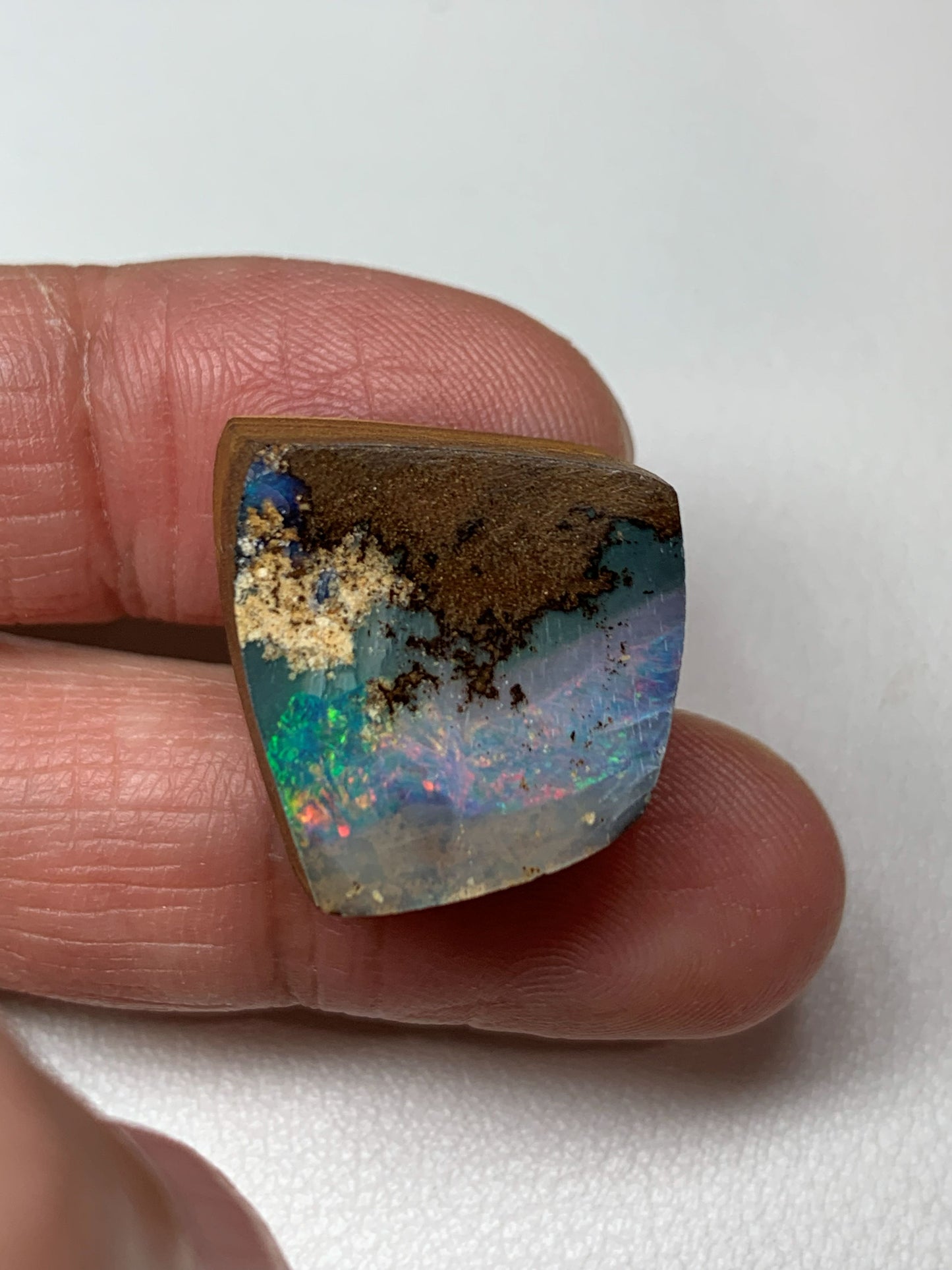 Boulder Opal Single Split Rub. 27.60 Carats